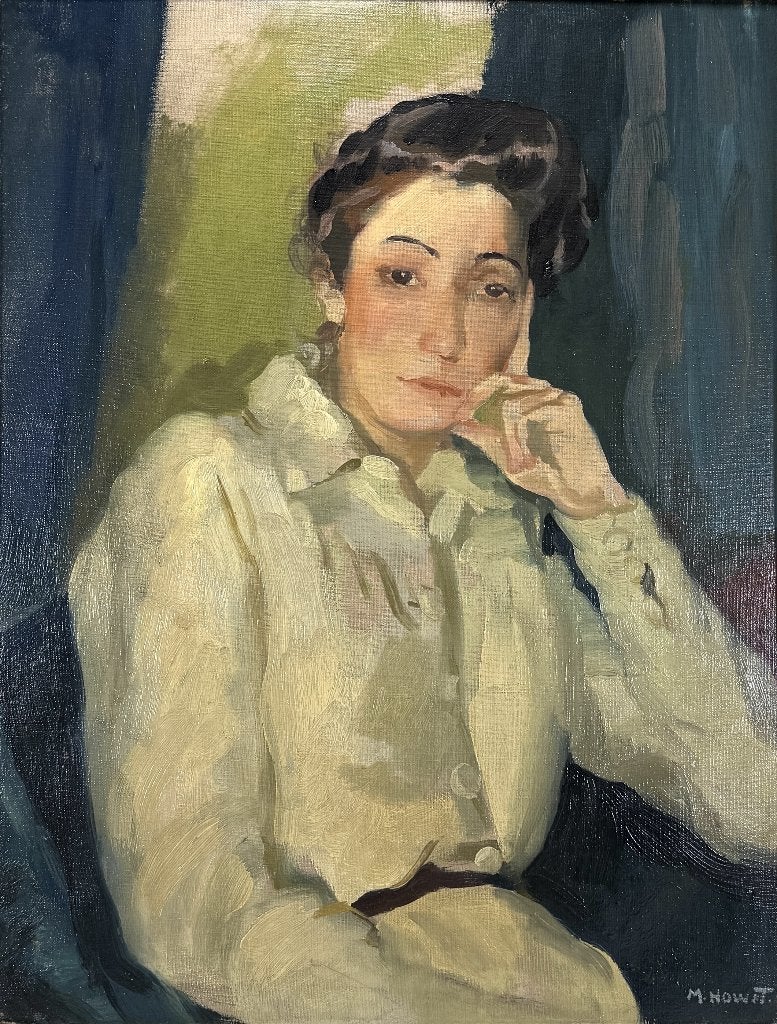 Marie Howet (1897-1984) - Portret vrouw, Antiek en Kunst, Kunst | Schilderijen | Klassiek, Ophalen, Doek, Portret of Personen