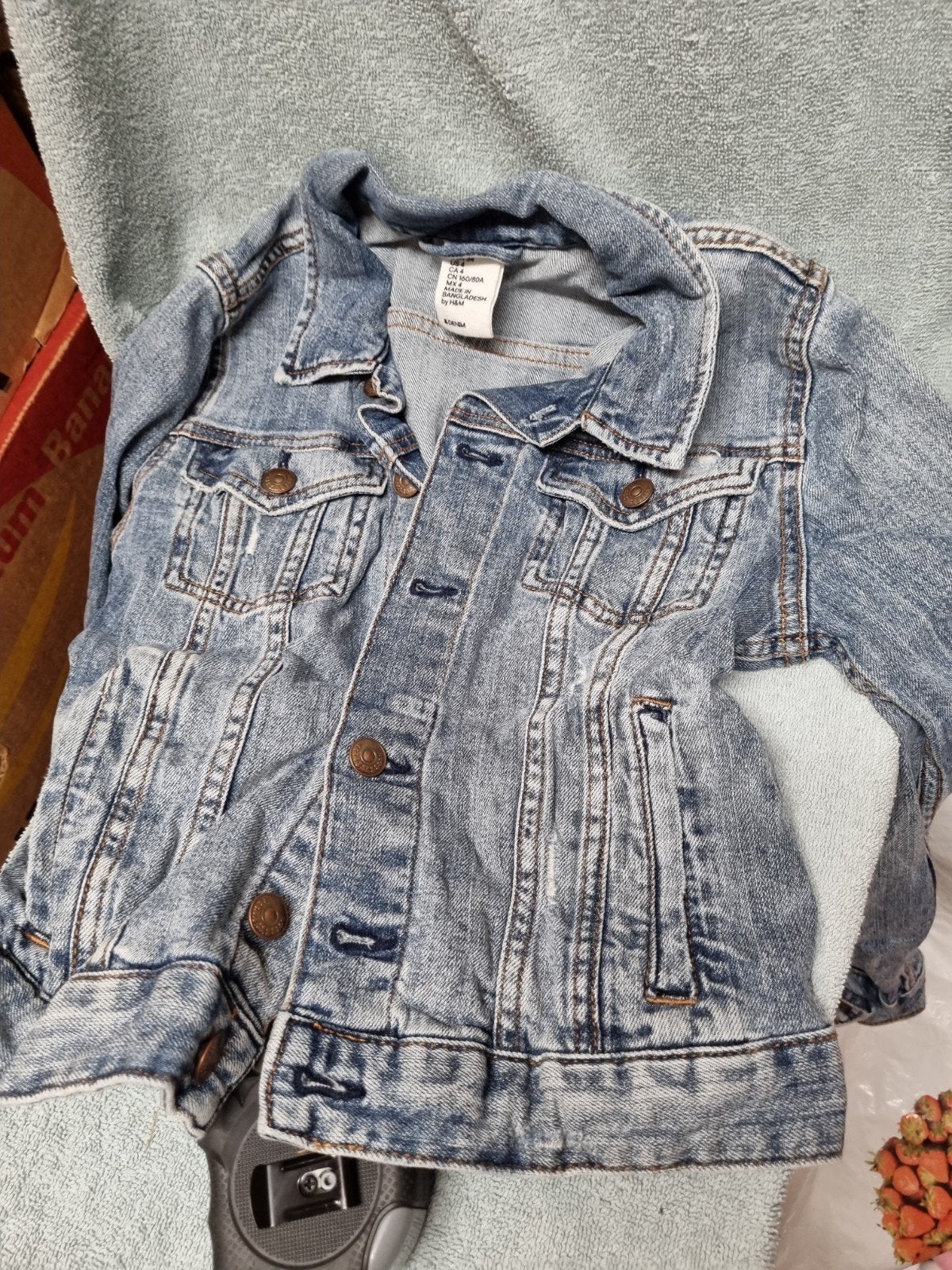 denim spijkerjasje maat 34, Ophalen of Verzenden, Zo goed als nieuw, Maat 34 (XS) of kleiner, Blauw
