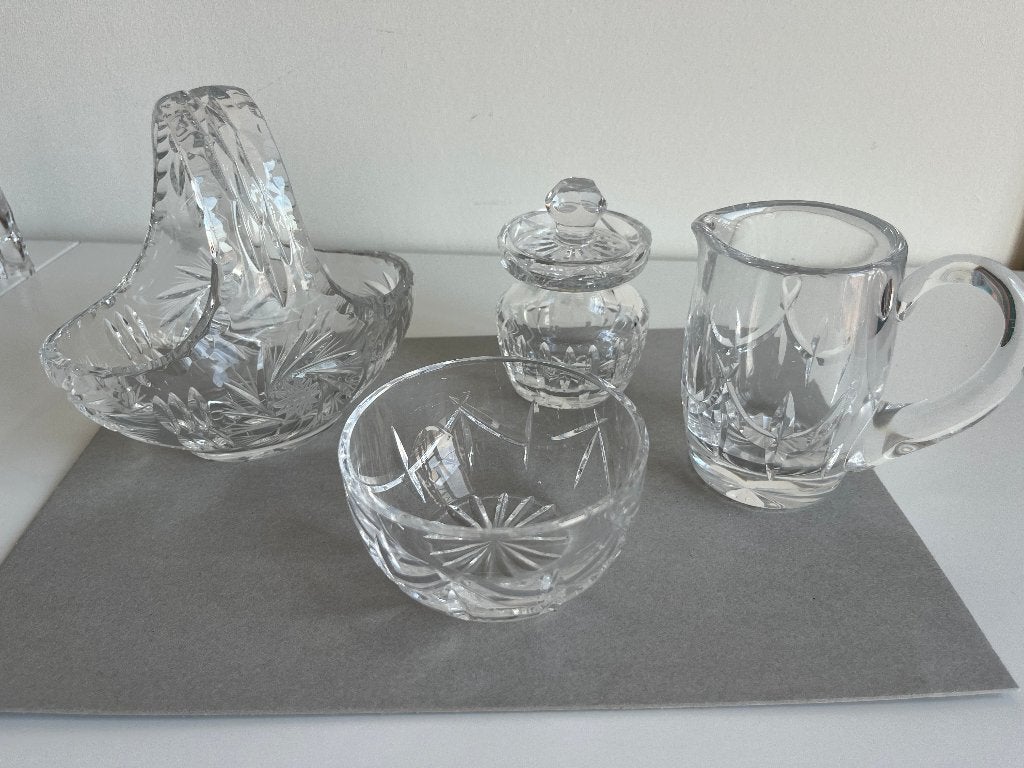 kristallen tafelsetje, Glas of Glazen, Gebruikt, Klassiek, Ophalen of Verzenden