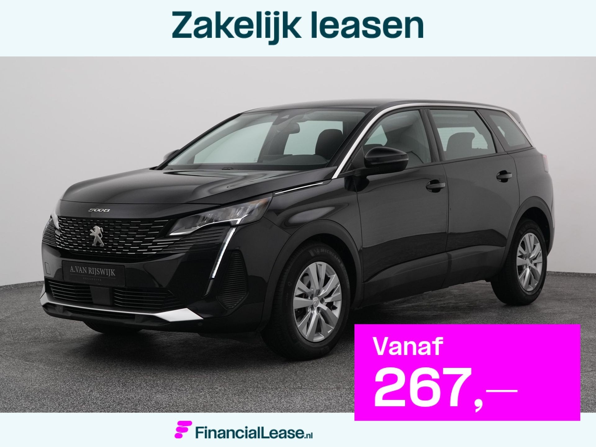 Peugeot 5008 1.2 PureTech 130 PK Automaat Active 7-Pers. | C, Gebruikt, Zwart, 1199 cc, Met garantie (alle)