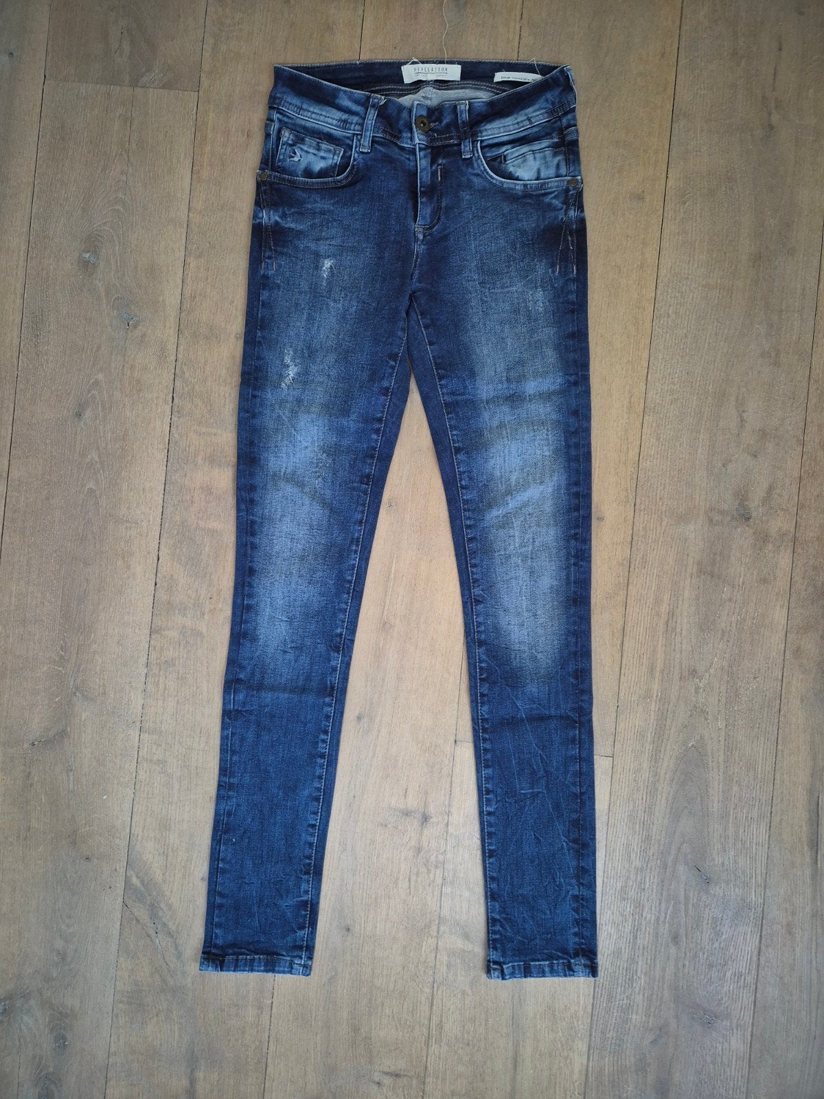 Revelation Nieuwe Blauwe Stretch Spijkerbroek Maat S, Blauw, Nieuw, Ophalen of Verzenden, W27 (confectie 34) of kleiner