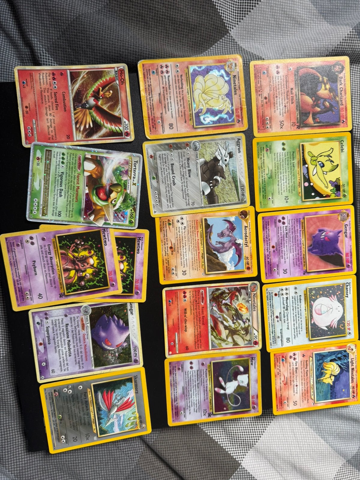 Oude pokemon verzameling te koop met dark Charizard, Ophalen, Zo goed als nieuw, Meerdere kaarten