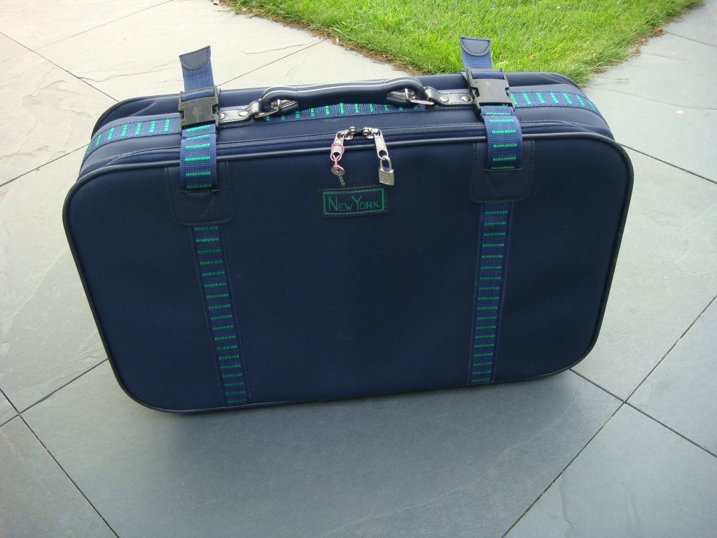 Softcase reiskoffer blauw - 65 cm x 40 cm, 60 tot 70 cm, Ophalen of Verzenden, Zo goed als nieuw, Zacht kunststof