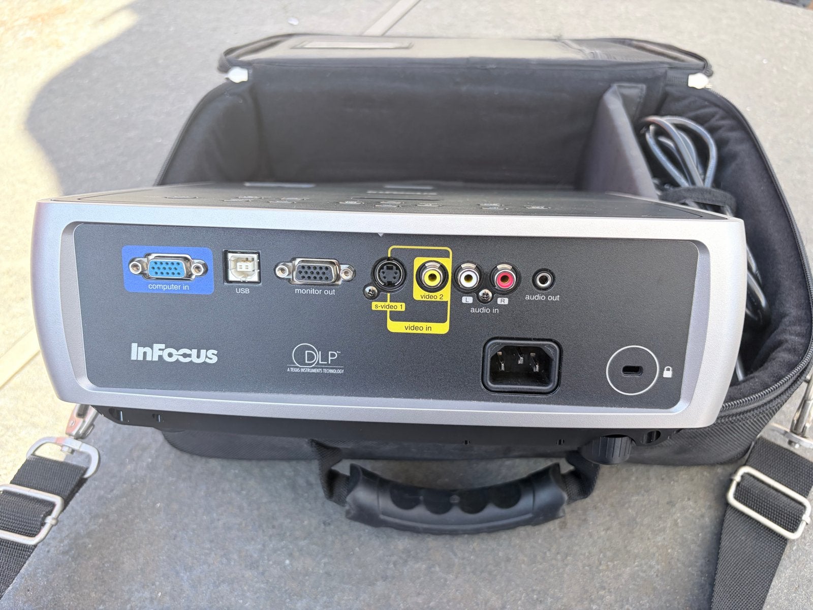 Infocus IN24 beamer incl. kabels en afstandsbediening, Ophalen, Infocus, Zo goed als nieuw, DLP