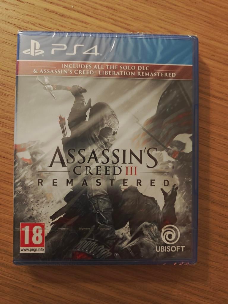 Assassin's Creed III Remastered PS4 (Nieuw), Avontuur en Actie, Vanaf 18 jaar, 1 speler, Nieuw