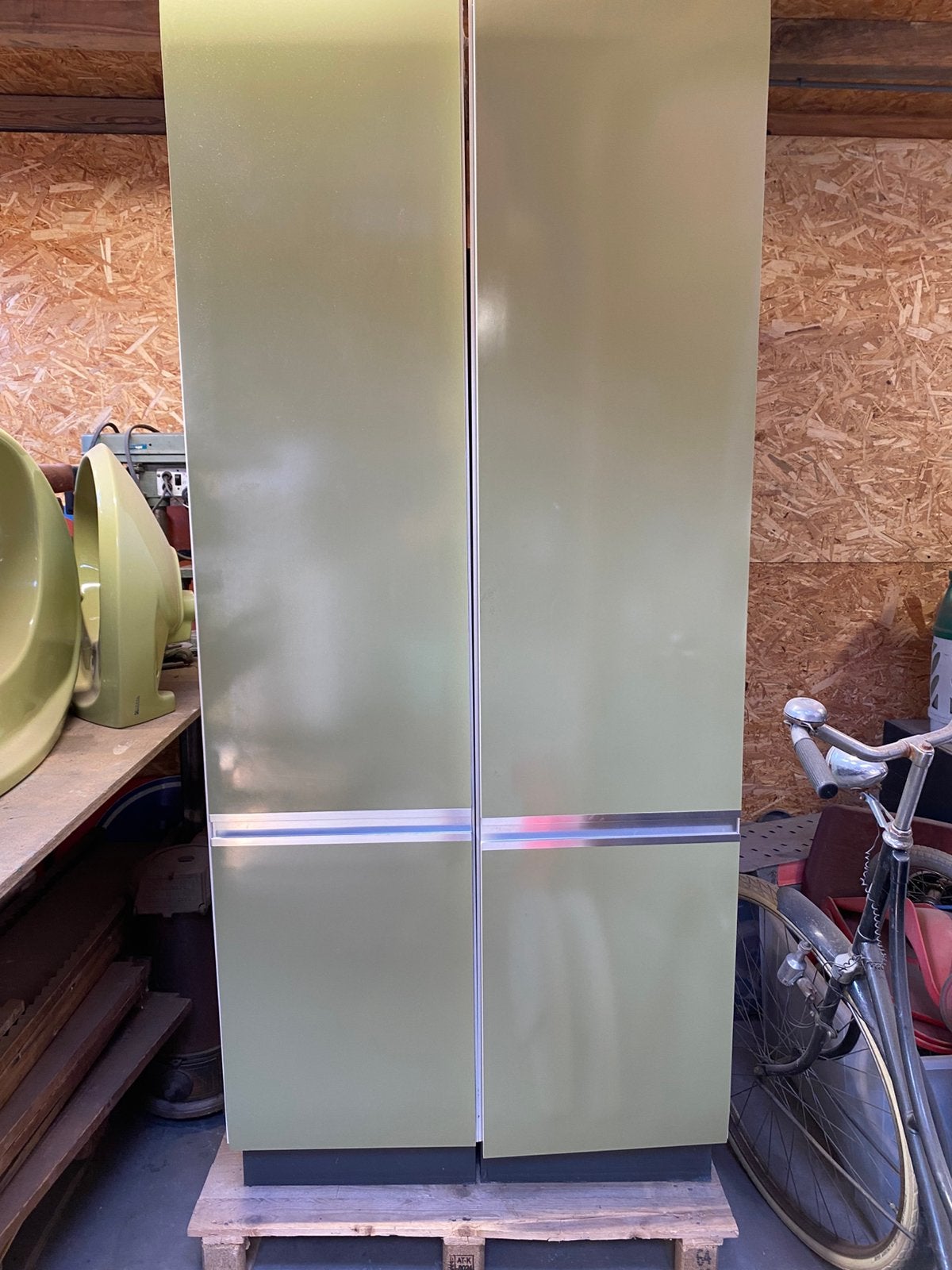 Olijfgroene Siematic keuken uit 1974, Huis en Inrichting, Ophalen, Gebruikt, 200 cm of meer, 200 cm of meer