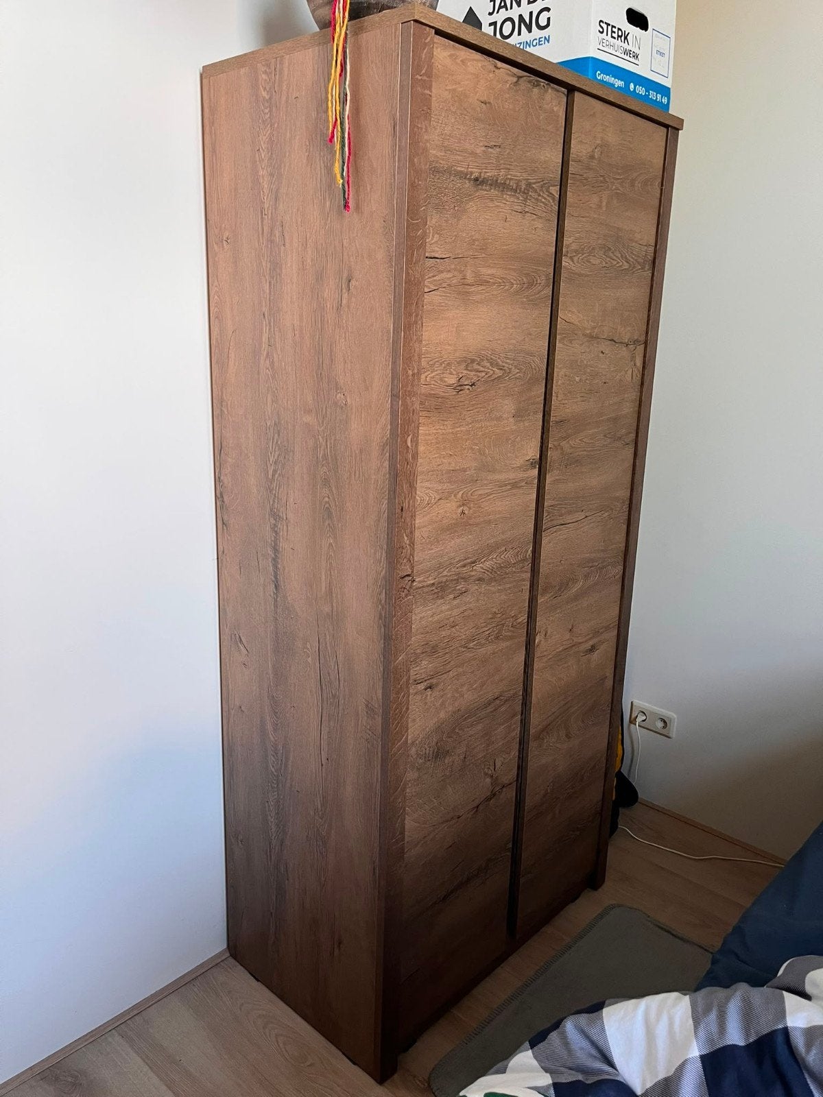 Kledingkast Vedde Wild Eiken 90x197, Ophalen, Met deur(en), 200 cm of meer, Wild Eiken