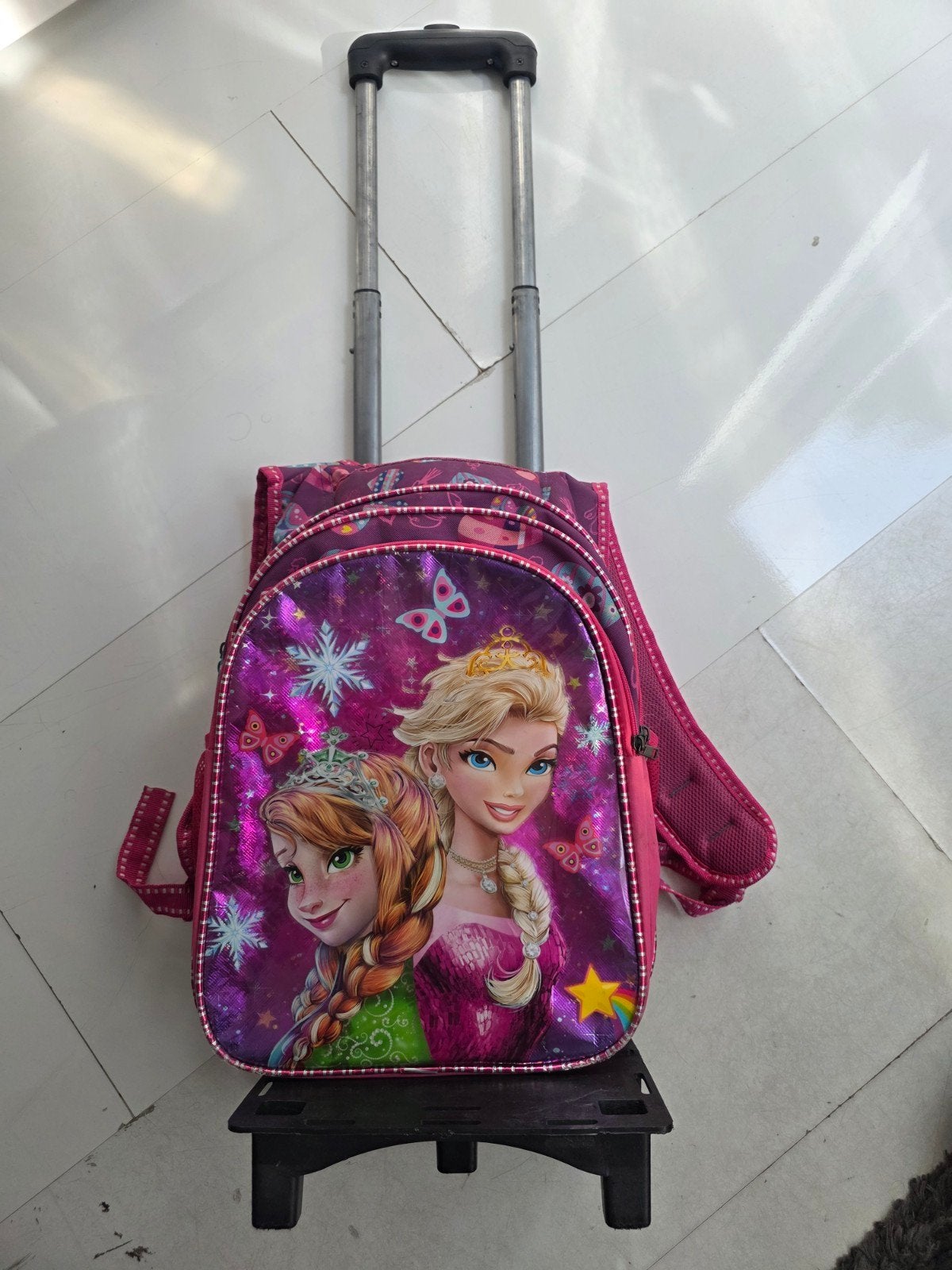Mooie Elsa Anna Frozen grote rugtas op wielen trolley, Ophalen of Verzenden, Zo goed als nieuw