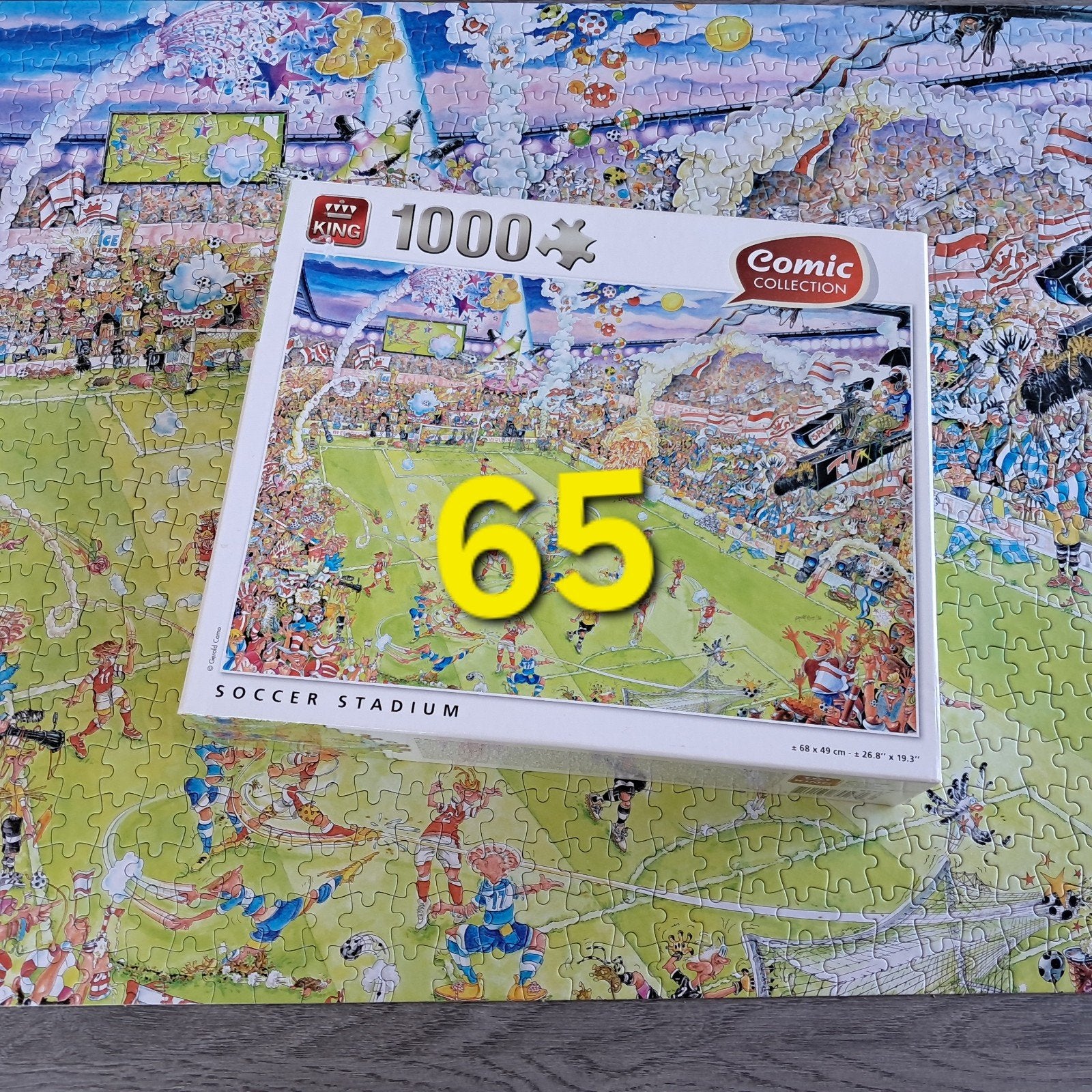 puzzel 1000 stukjes compleet King comic collection soccer