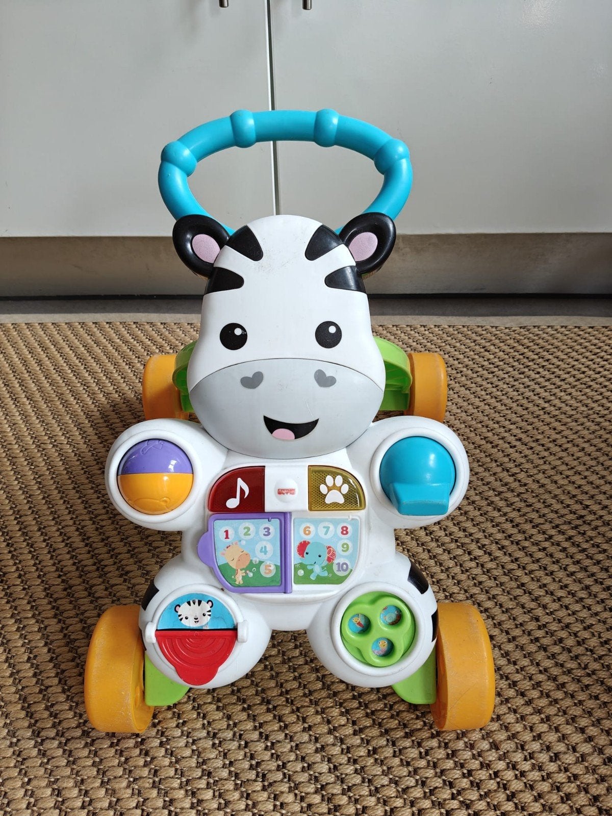 Fisher-Price Loop Met Mij Zebra - Looptrainer, Ophalen of Verzenden, Gebruikt, Duw- of Trekspeelgoed, Met geluid