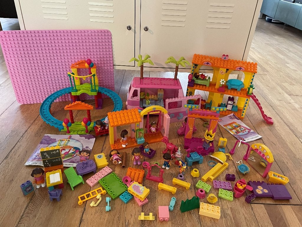 Mega Bloks Nickelodeon Jr Dora The Explorer sets, Ophalen of Verzenden, Gebruikt, Megabloks