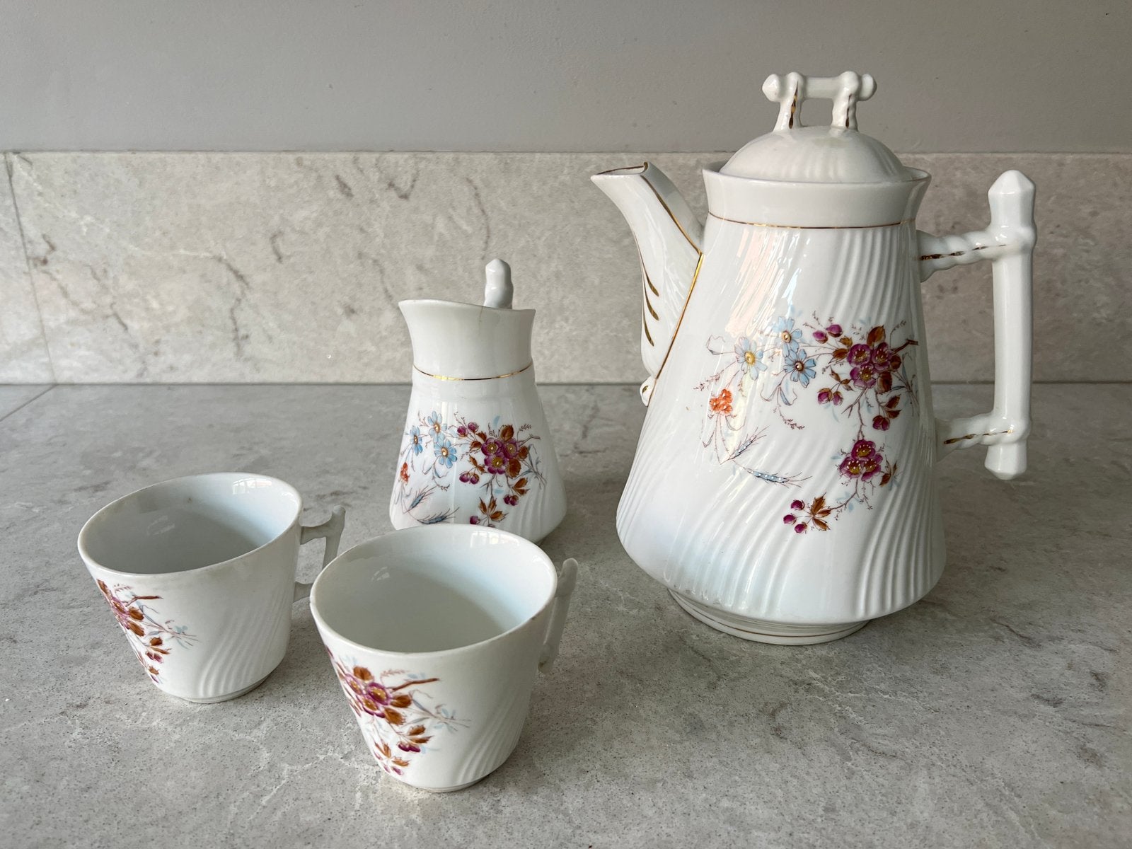 Romantische set koffie of thee, Antiek en Kunst, Ophalen of Verzenden
