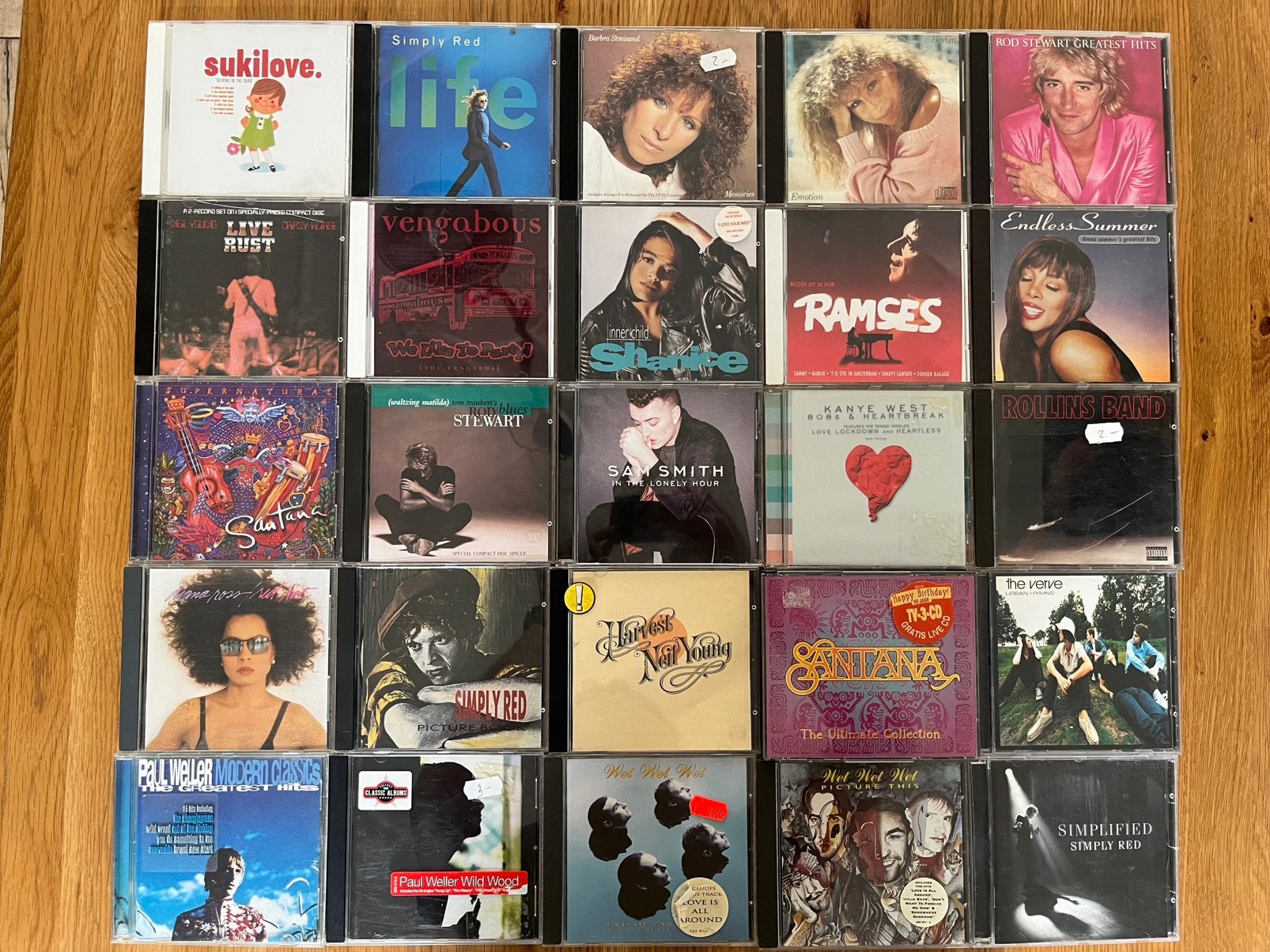 43 cd’s pop/rock/soul Simply Red, Rod Stewart, Neil Young, Verzenden, Gebruikt, Pop