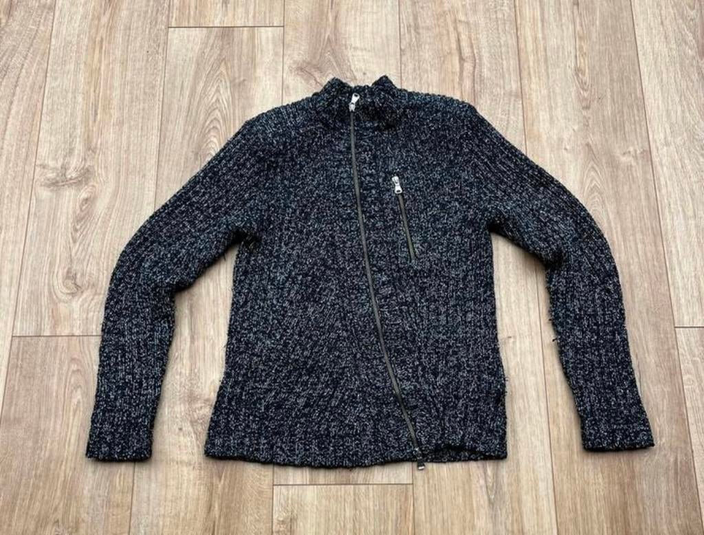 BOSS Slim Fit Gebreid Vest met Rits - Maat M, Ophalen of Verzenden, Zo goed als nieuw, Maat 48/50 (M), Zwart
