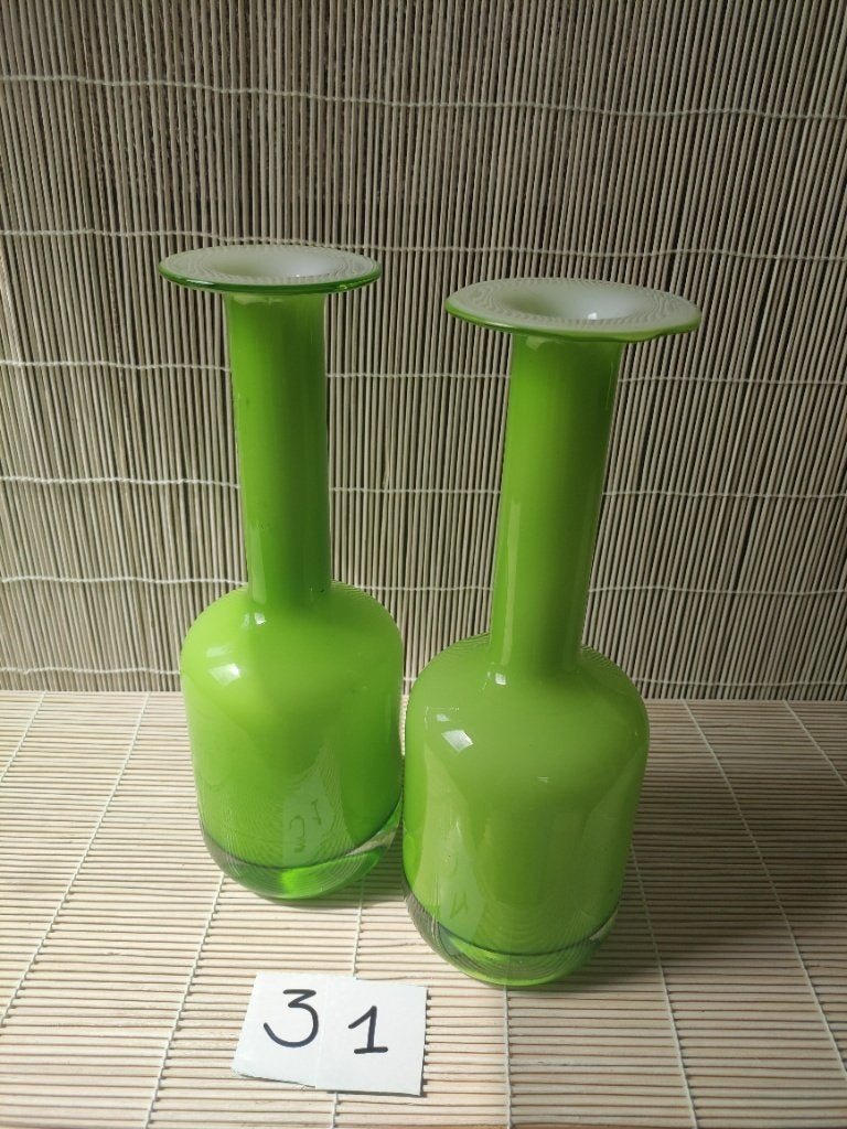 LSA International Vazen Lime Groen Cased Glass (Set van 2), Ophalen of Verzenden
