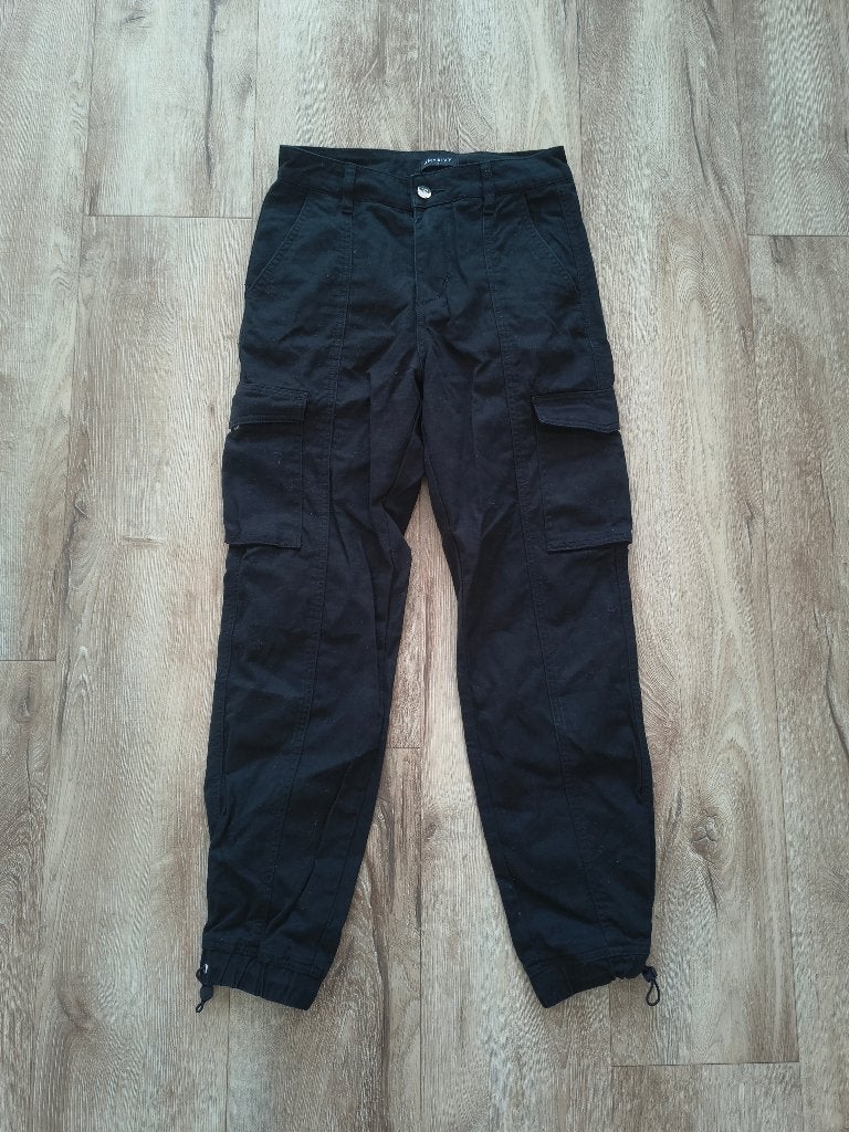 Stoere zwarte dames cargo pants van Amy&Ivy, spijkerbroek XS, Ophalen of Verzenden, Onb, Maat 34 (XS) of kleiner, Lang