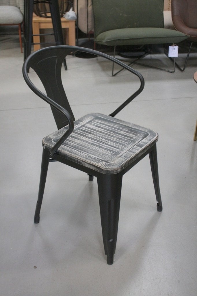 Partij leuke eetkamerstoelen Tolix metaal hout horeca stapel, Ophalen, Nieuw, Hout, Vijf, Zes of meer stoelen