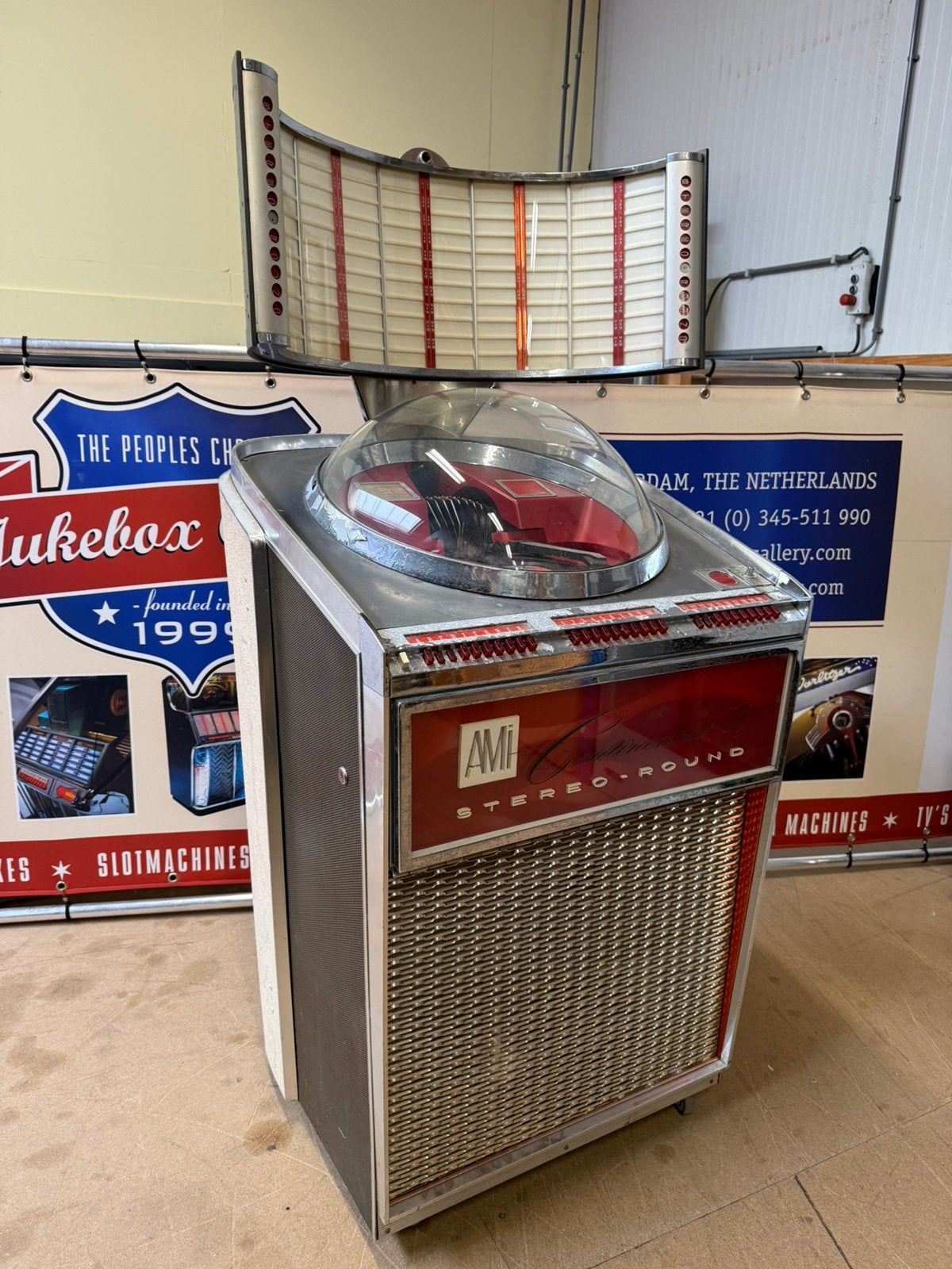 AMi Continental II-200 Org. NL Stereo Vinyl Jukebox 1962, Gebruikt, Info@jukeboxgallery.com, Gildenstraat 32, 4143HS Leerdam, 1960 tot 1970