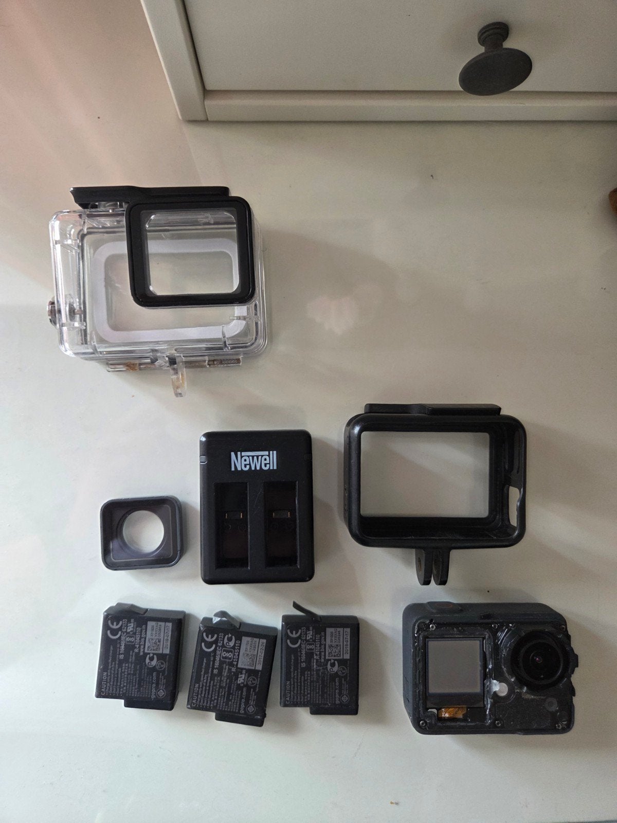 GoPro Hero 5 met accessoires - waterschade, Ophalen of Verzenden, Niet werkend, GoPro