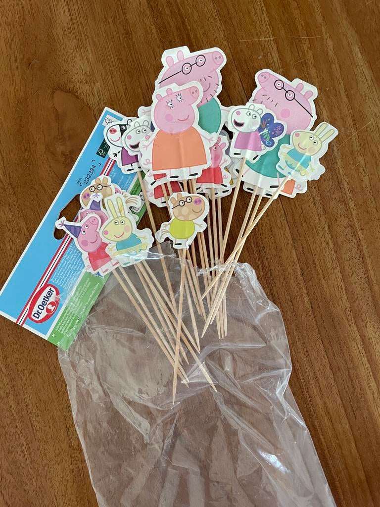 Dr. Oetker Peppa Pig Paper Party Picker - Set of 21, Ophalen, Nieuw, Taarten of Cupcakes, Bakvorm