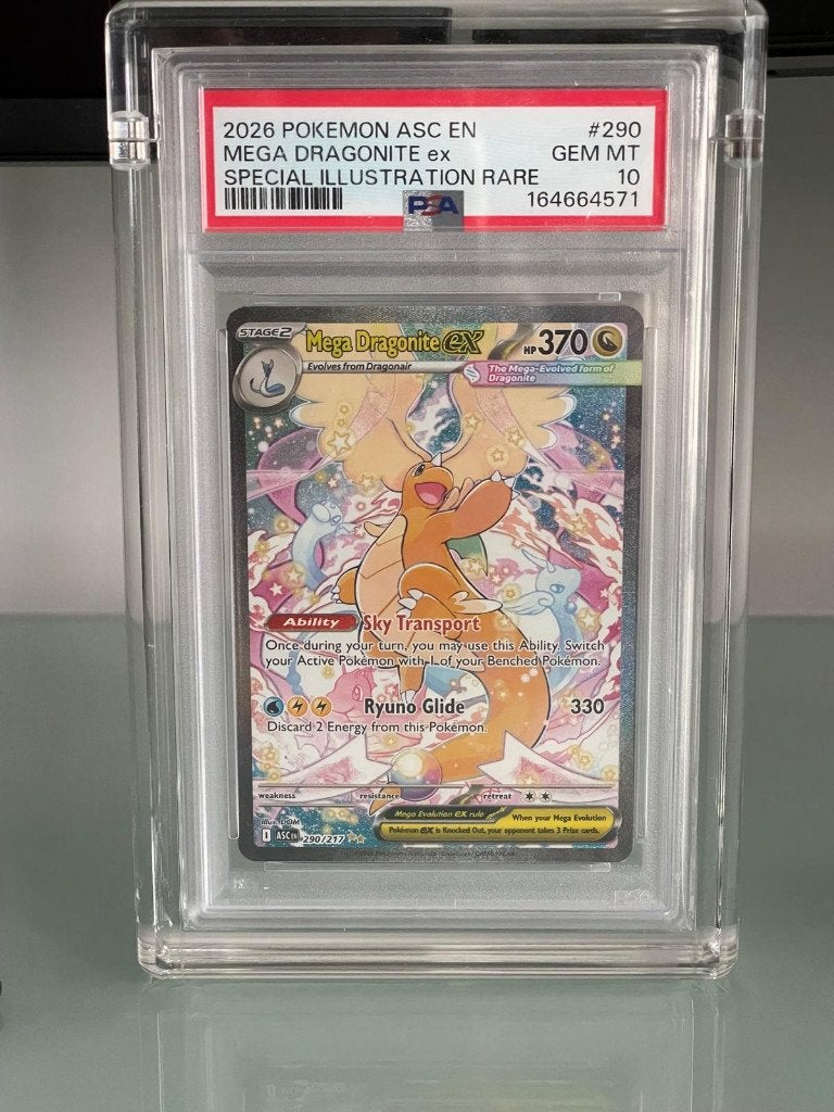 Mega Dragonite ex #290 PSA 10 Ascended Heroes, Ophalen, Nieuw, Losse kaart