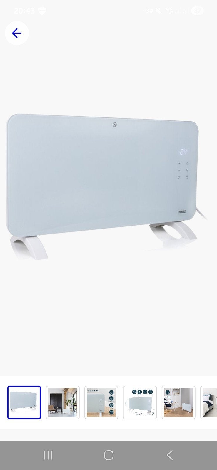 MOA Smart Glazen Paneelverwarmer WiFi 1500W – 2 stuks, 30 tot 80 cm, Kachel, Ophalen of Verzenden, Zo goed als nieuw