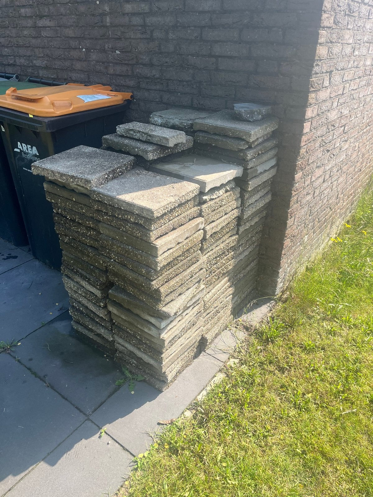 Gebruikte terrastegels - Gratis afhalen, Ophalen, Gebruikt, 10 m² of meer, Beton