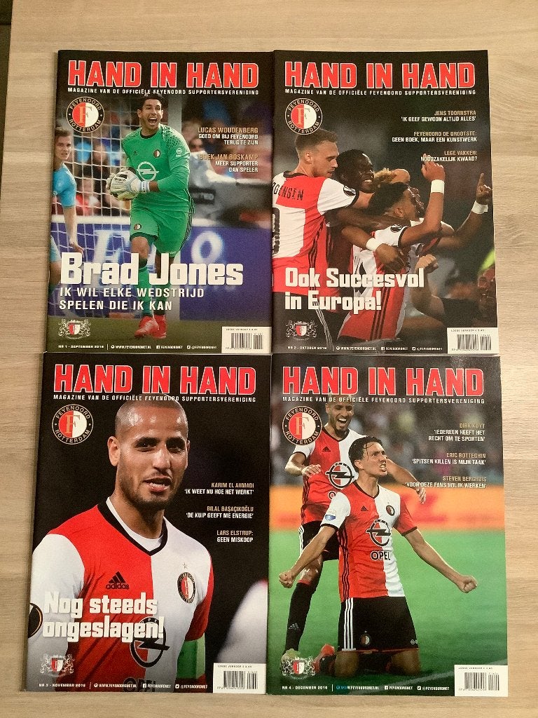 Hand in hand Magazines De Feijenoorder 2016-2017, Verzamelen, Sportartikelen en Voetbal, Ophalen of Verzenden, Zo goed als nieuw