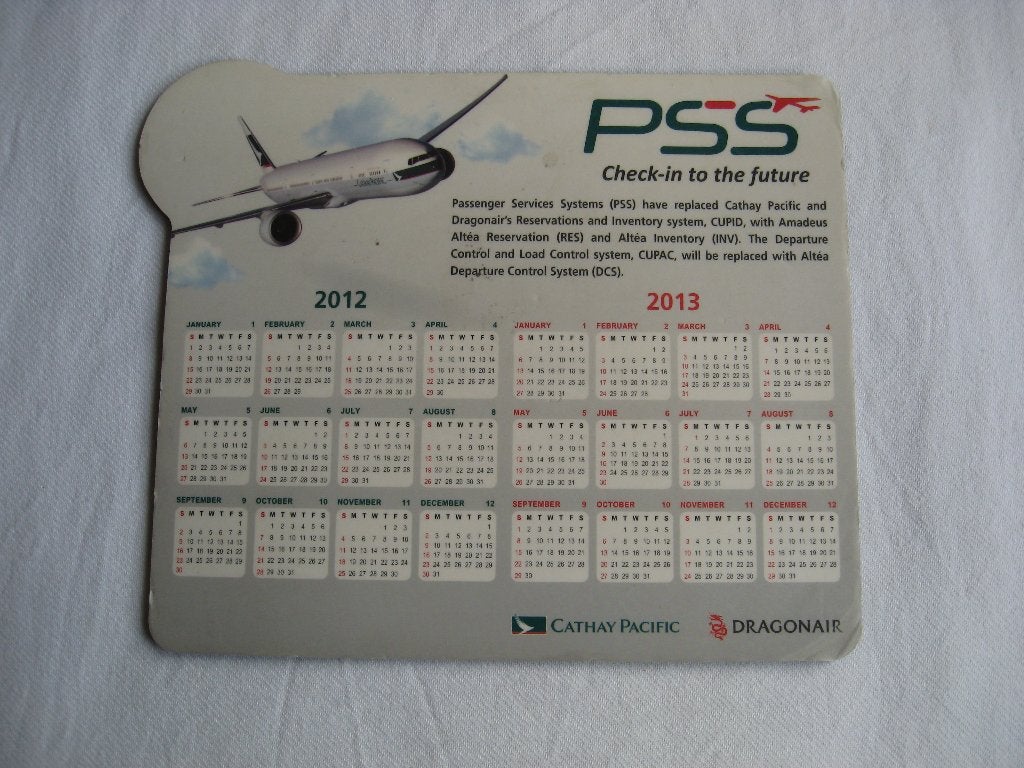 PSS Muismat van Cathay Pacific, Verzamelen, Ophalen of Verzenden, Zo goed als nieuw, Overige typen