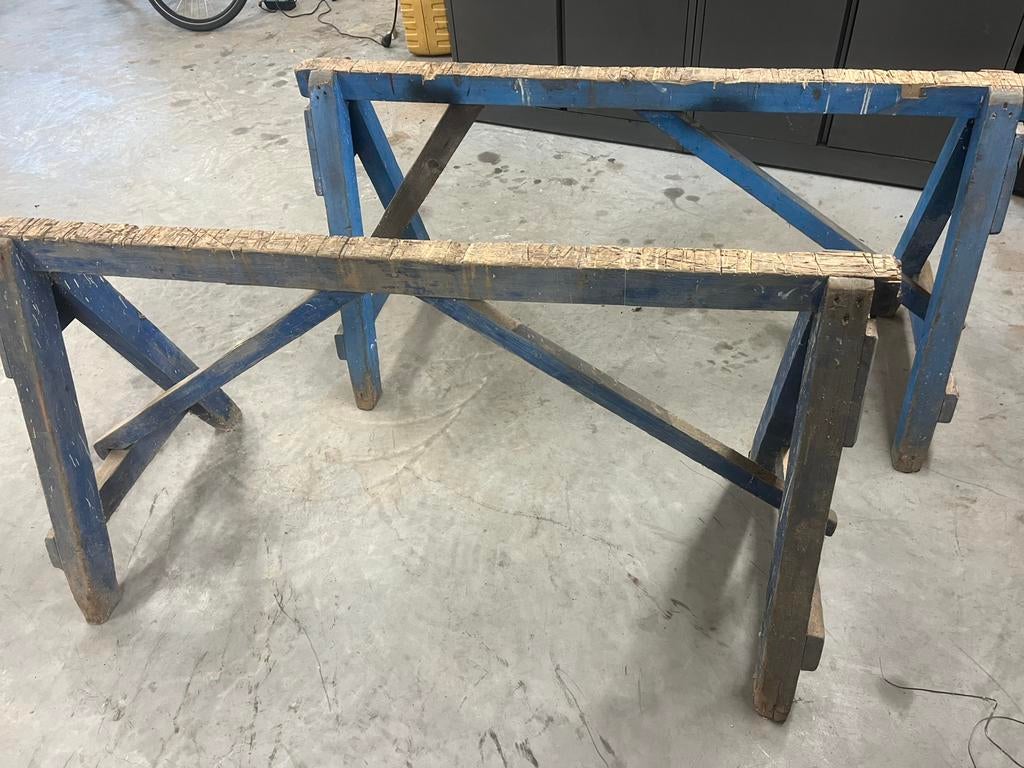 2 houten schragen, Ophalen, Zo goed als nieuw, Overige typen, Minder dan 2 meter