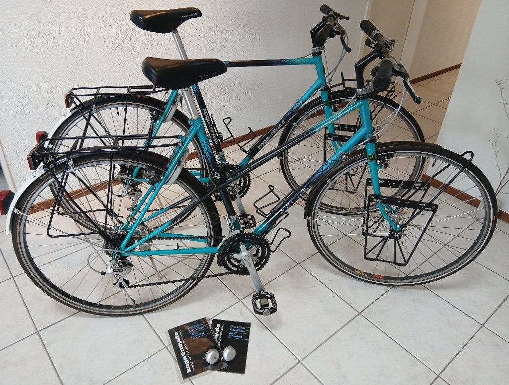 2x Koga Miyata - WorldTraveller M57 + WorldTravellerLady M54, Ophalen, 28 inch, Vering, Velgrem