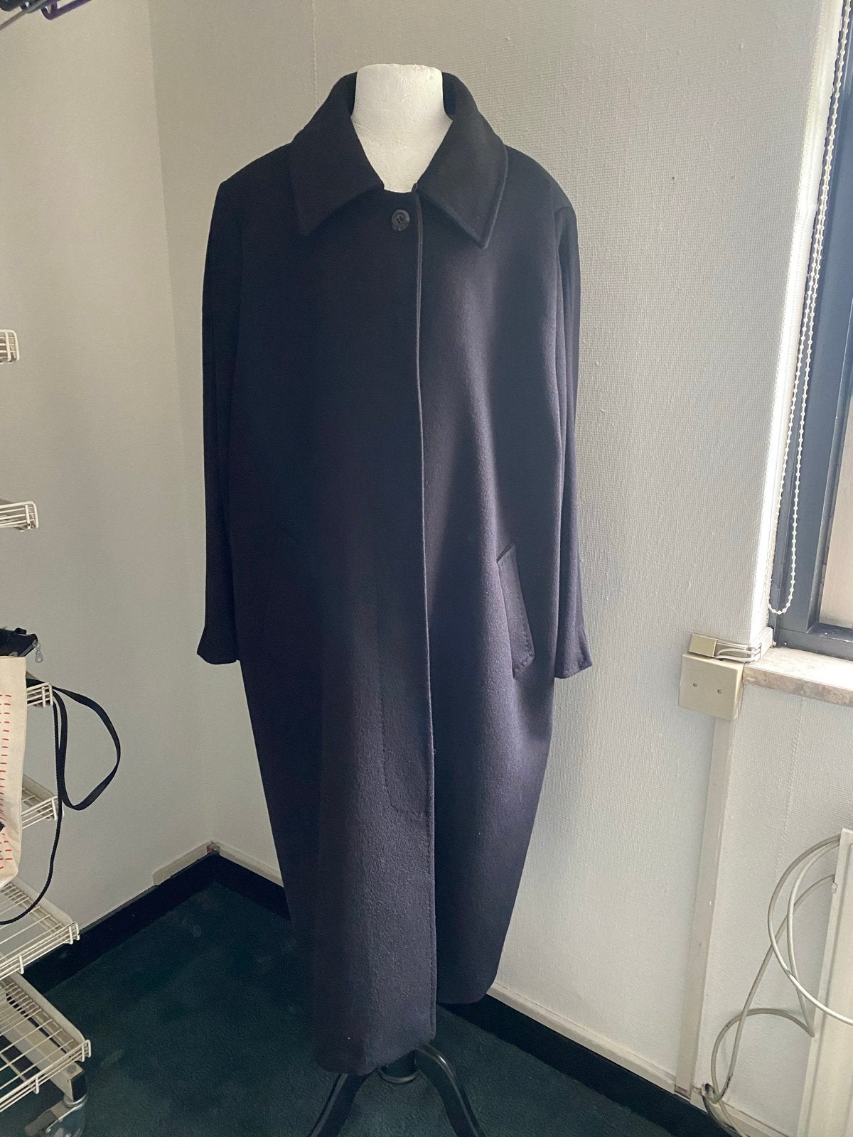 Ulla Popken Angora/Lamswollen Winterjas Zwart Maat 54/56, Ophalen of Verzenden, Nieuw, Maat 46/48 (XL) of groter, Zwart