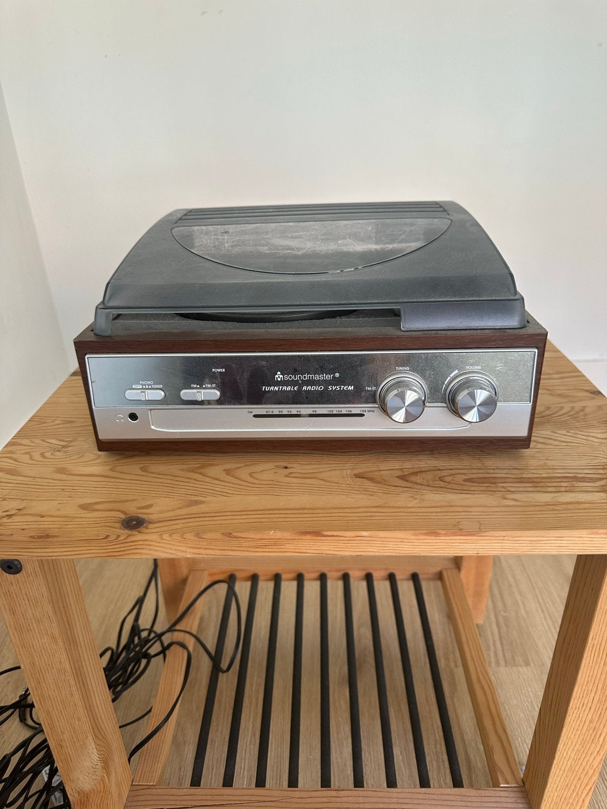 Soundmaster Platenspeler Radio Systeem - Vintage Look, Ophalen, Gebruikt, Platenspeler, Overige merken