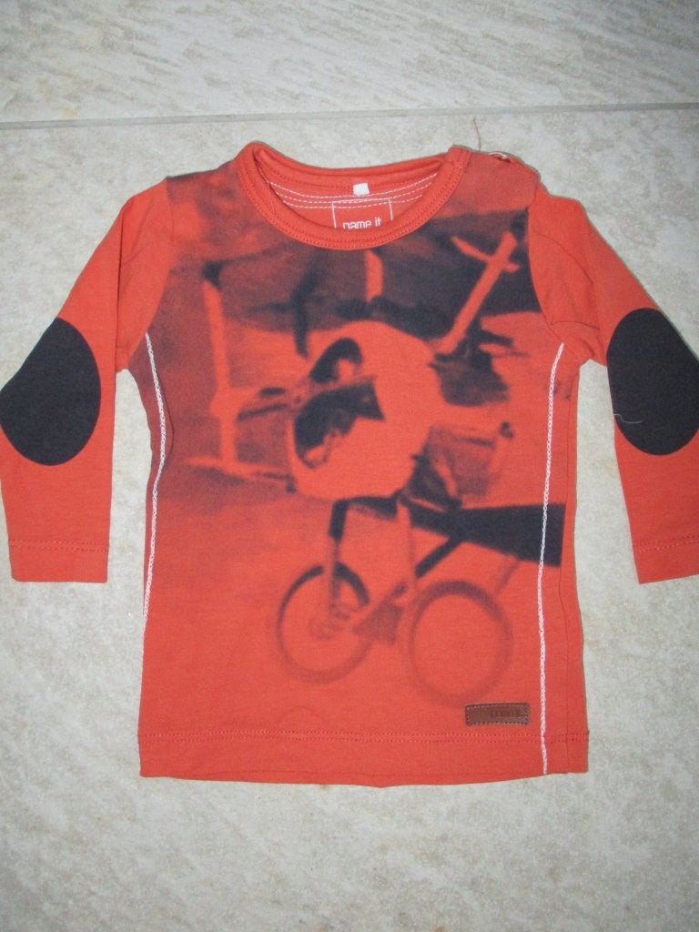 Name it longsleeve oranje vliegtuig maat 62 t-shirt, Name it, Ophalen of Verzenden, Zo goed als nieuw, Jongetje