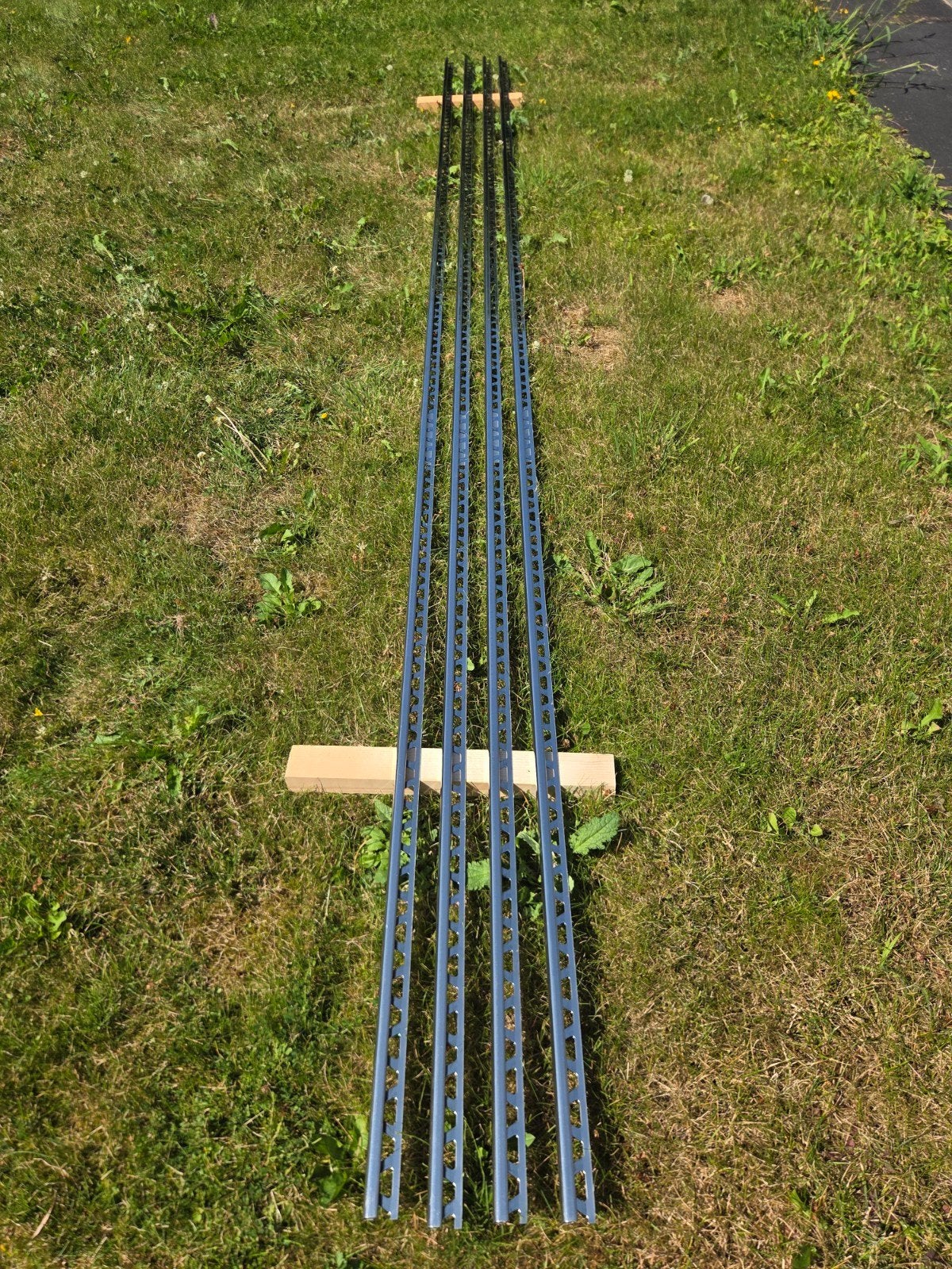 RVS tegelprofielen - 4 stuks, 300 cm lang, 250 mm of meer, Overige typen, Ophalen of Verzenden, Zo goed als nieuw