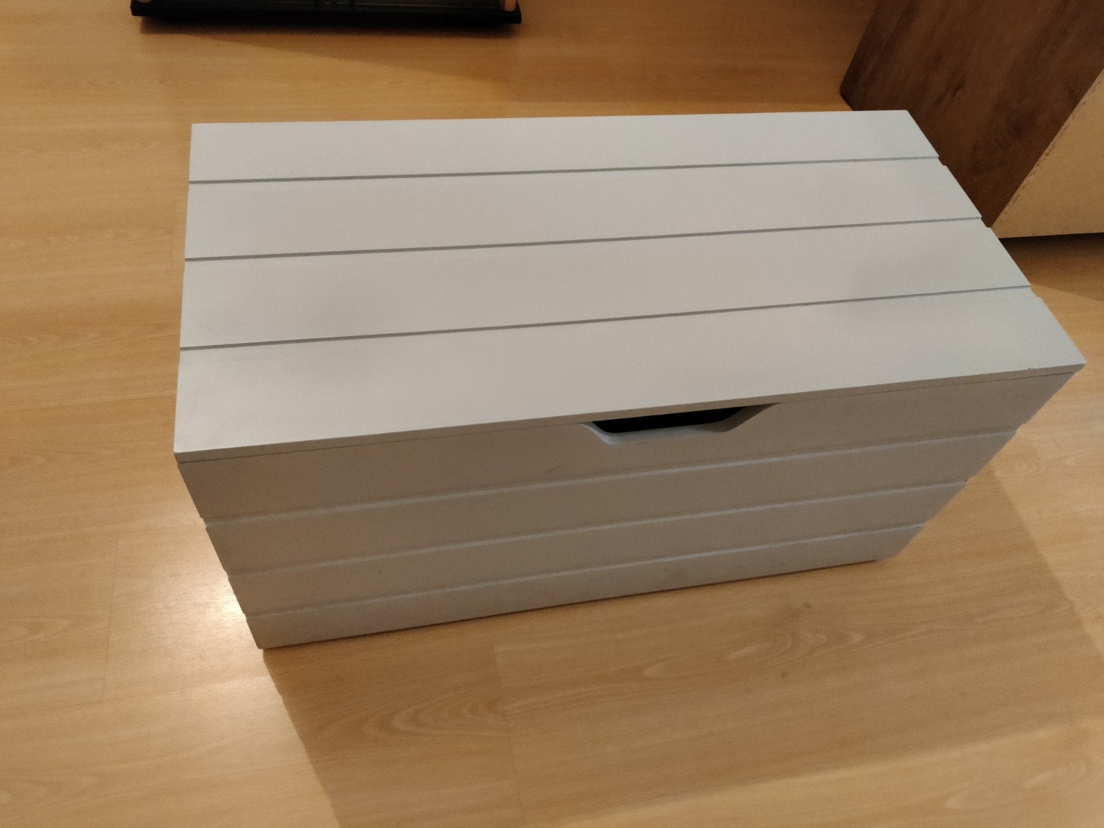 Grijze houten kist met handige opbergruimte, Ophalen