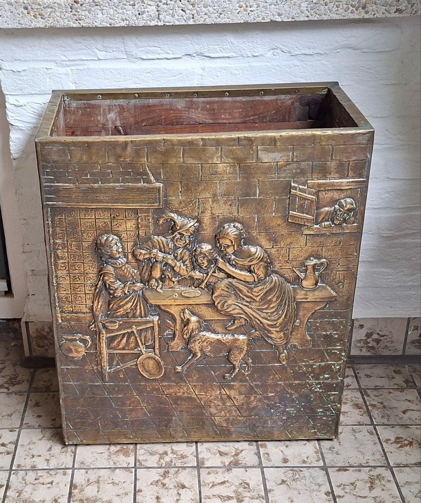Te koop, Oude koperen paraplubak, Antiek en Kunst, Ophalen