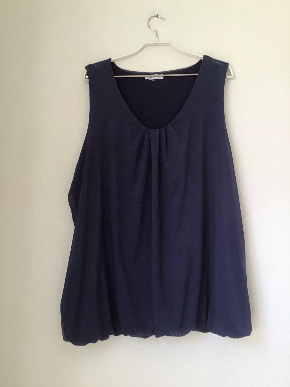 Miss Etam gevoerde Top donkerblauw maat 50, Kleding | Dames, Grote Maten, Ophalen of Verzenden, Zo goed als nieuw, Blauw, Shirt of Top