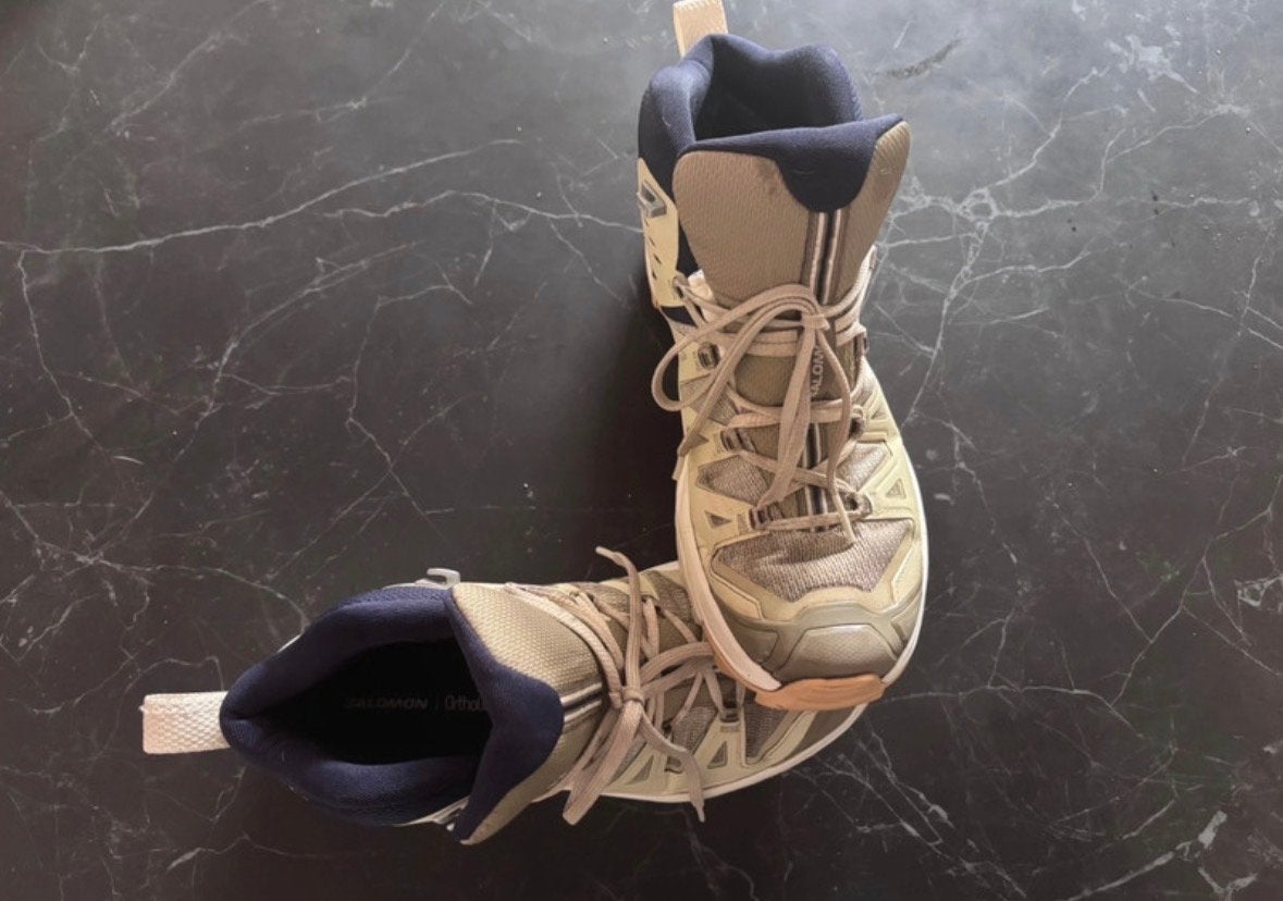 Salomon X Ultra 360 Edge wandelschoenen, Ophalen, Gedragen, Beige, Wandelschoenen