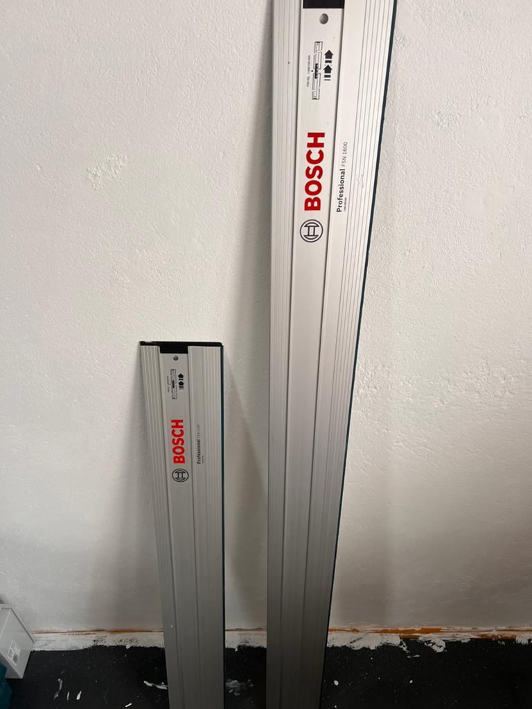 Bosch FSN 1600&1100 geleiderails met koppelstuk, Ophalen, Zo goed als nieuw