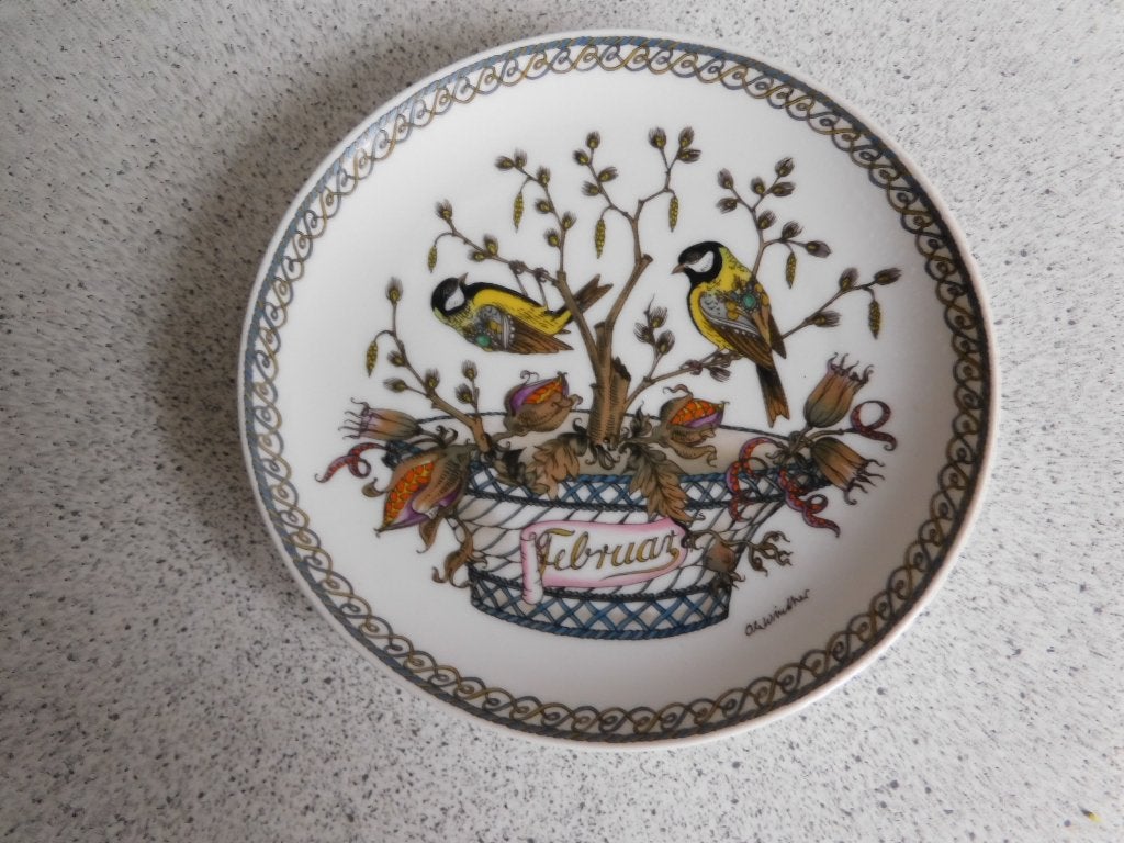 Sierbord 16 cm. Februar Koolmees Hutschenreuther, Ophalen of Verzenden