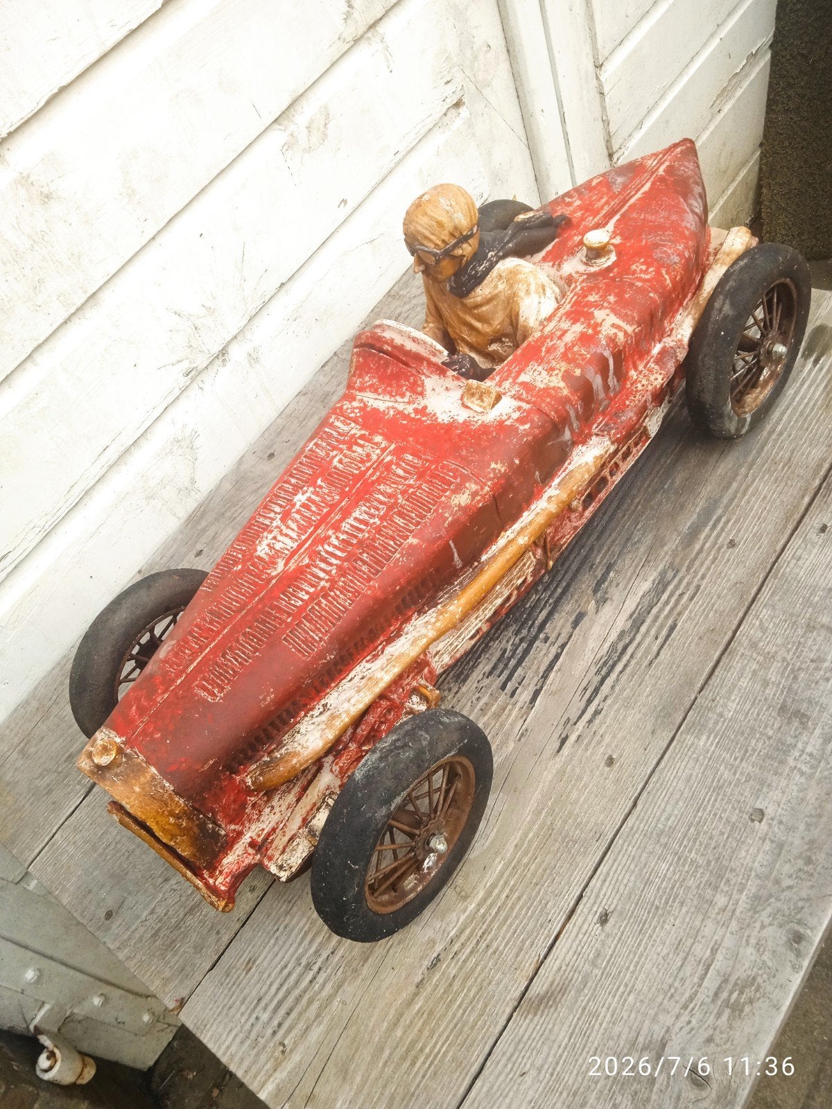 Bugatti Type 35-stijl Grand Prix-racewagen + coureur, Ophalen