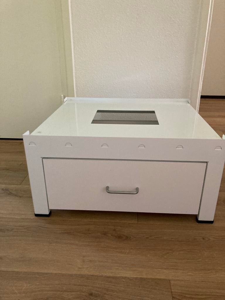 Wasmachine verhoger met lade - Wit, Ophalen, Zo goed als nieuw