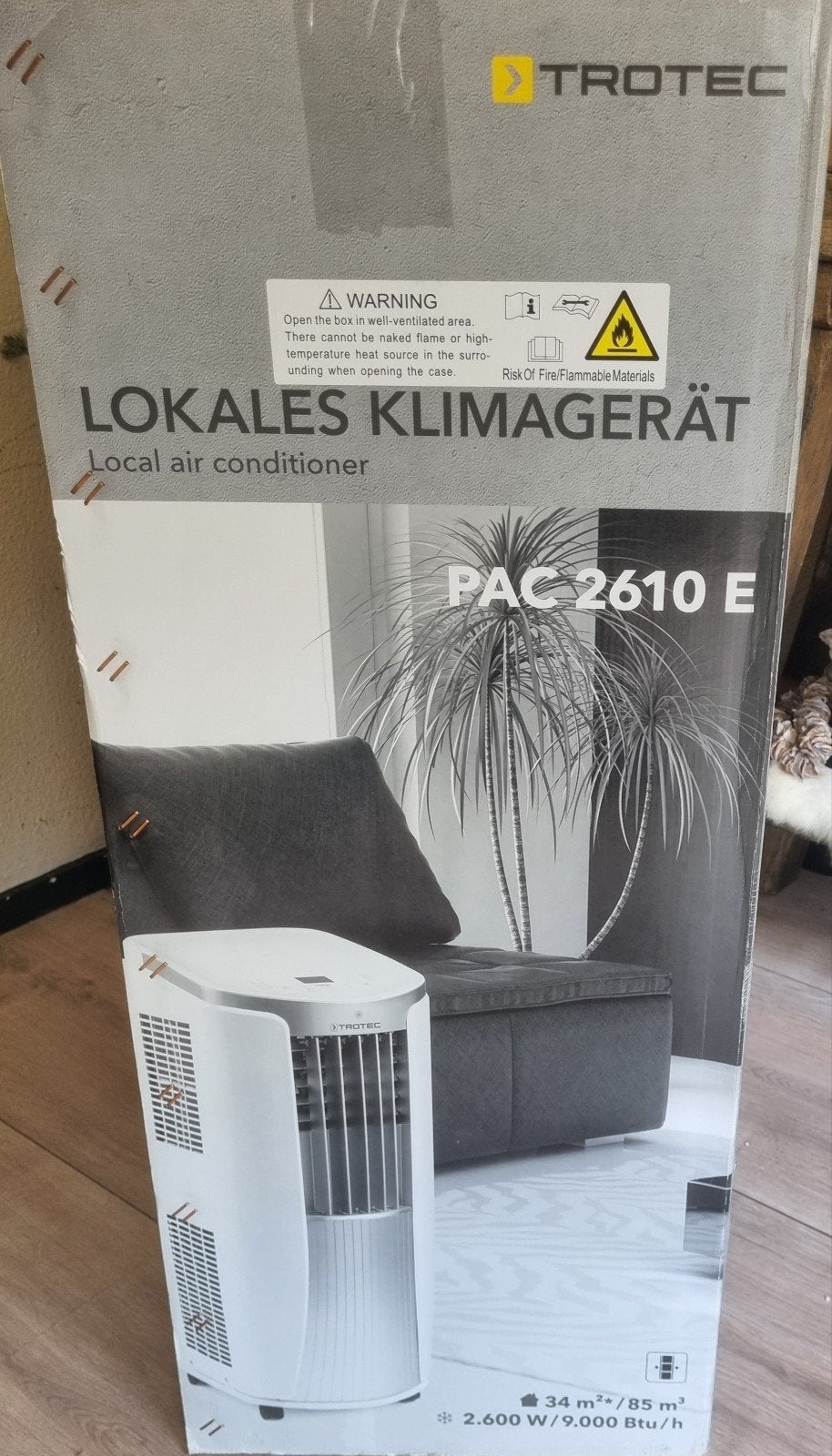 zeer nette airco merk trotec compleetmet doos zgan, Ophalen, Minder dan 60 m³, 3 snelheden of meer, Zo goed als nieuw