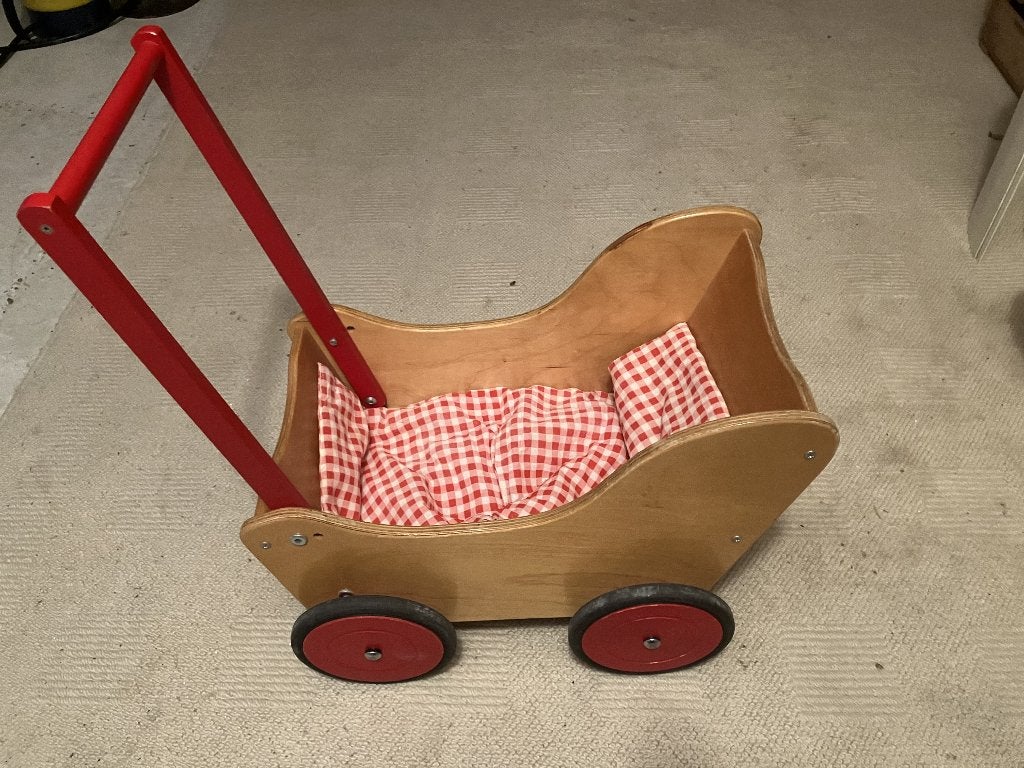 Houten loopwagen, Ophalen, Gebruikt, Duw- of Trekspeelgoed