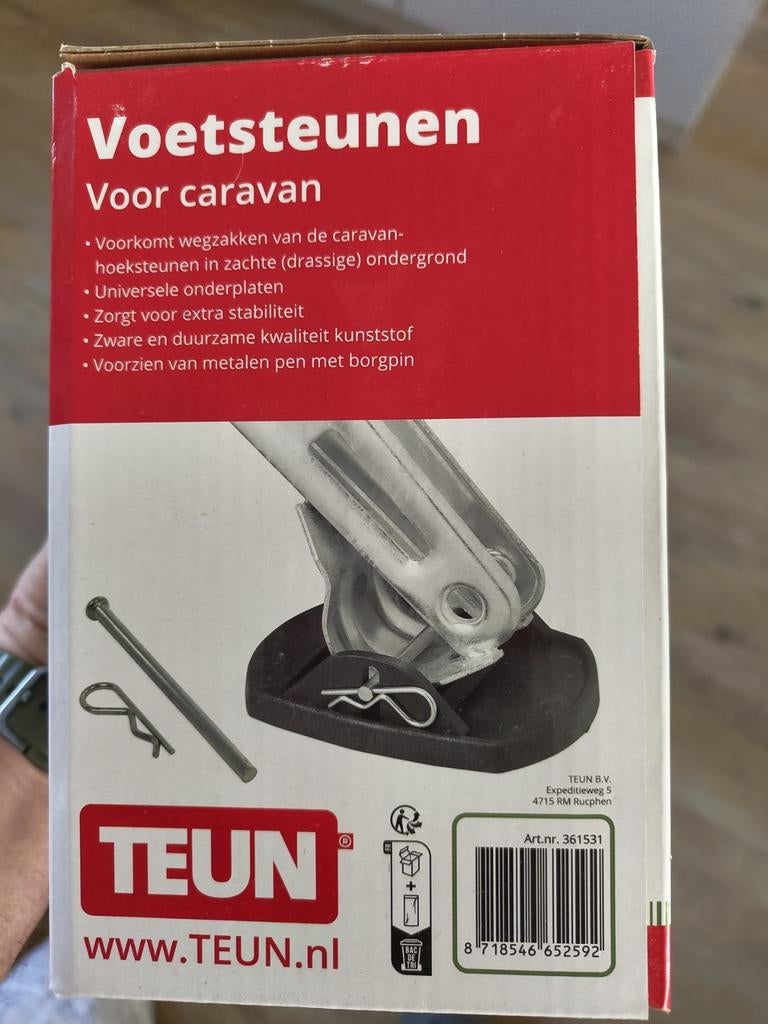 TEUN Voetsteunen voor Caravan - Nieuw in doos, Ophalen of Verzenden