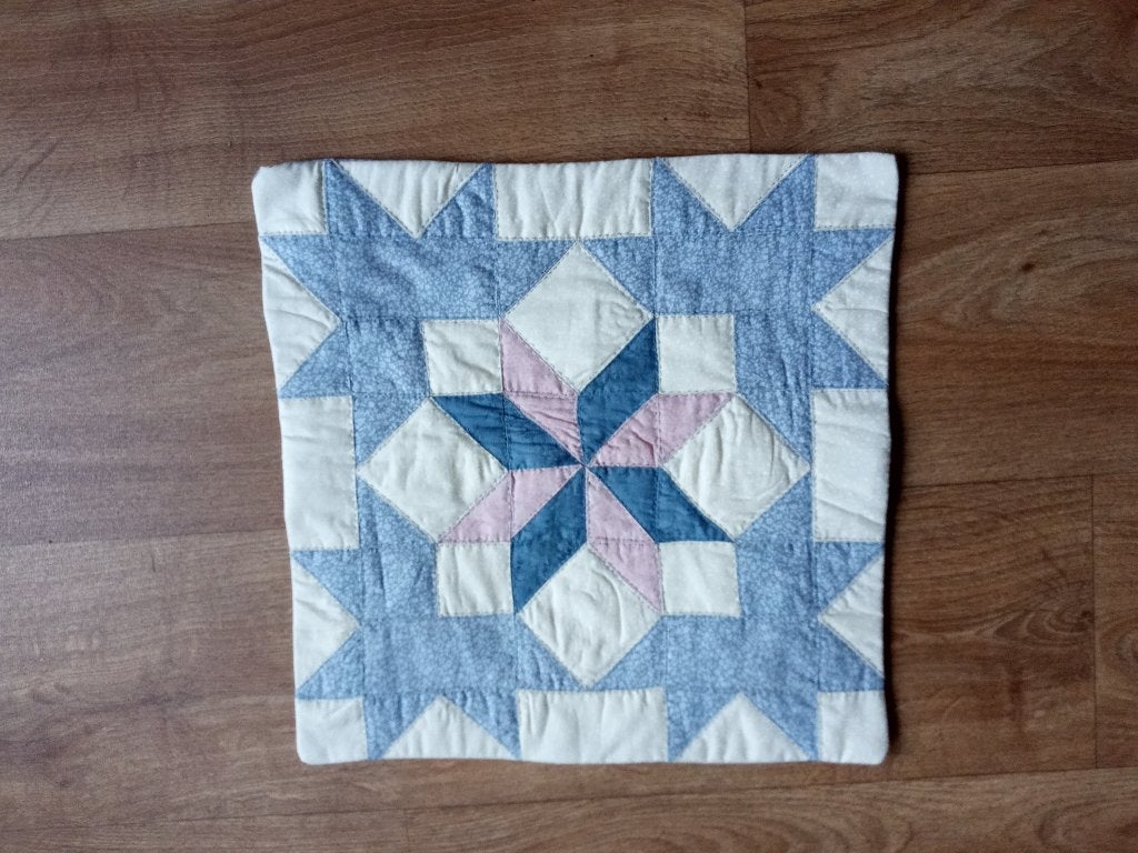 NIEUW  QUILT kussen hoesje, Blauw, Nieuw, Ophalen of Verzenden, Vierkant