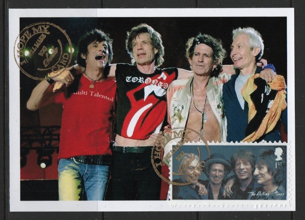V30) postkaart ROLLING STONES, Postzegels en Munten, Verzenden, Gestempeld, Noord-Amerika