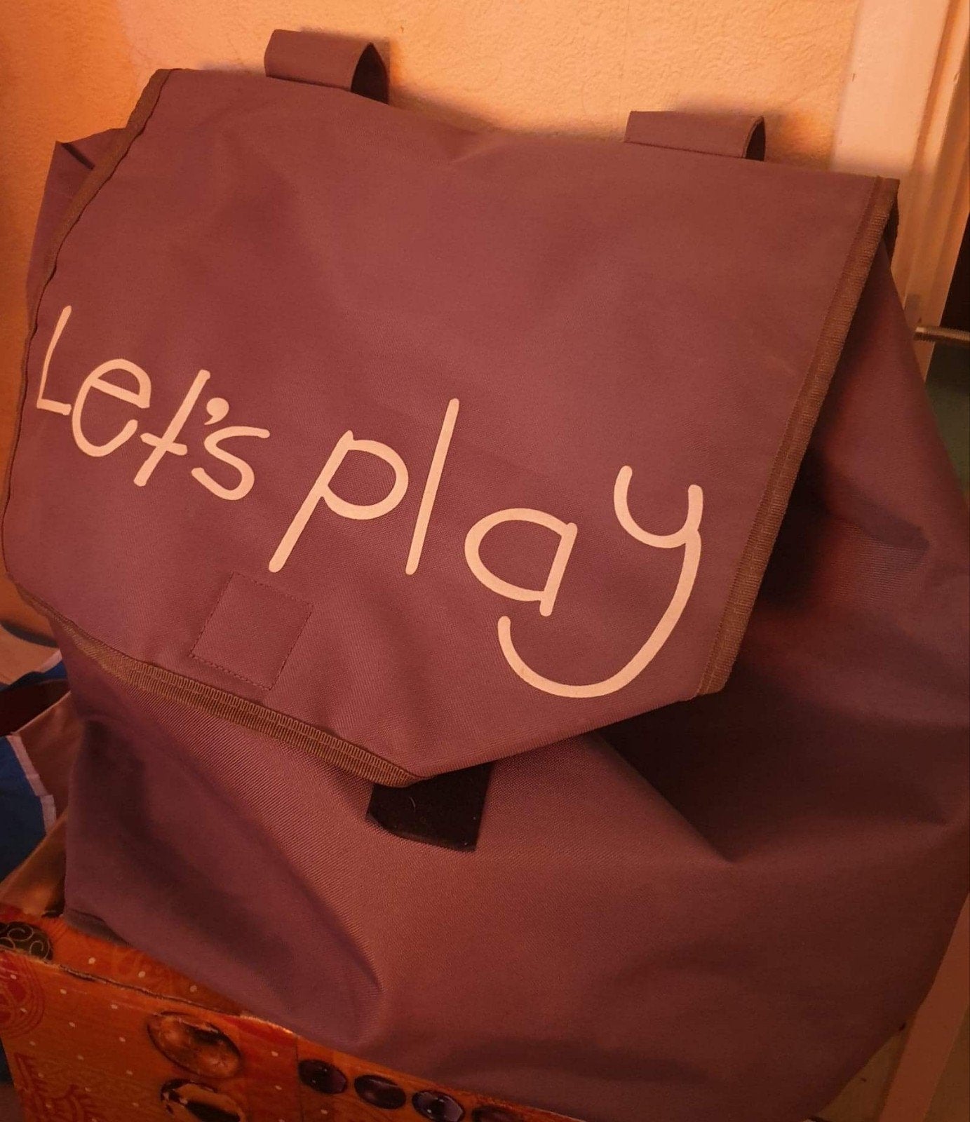 Speelgoedtas voor aan de box - 'Let's Play', Ophalen of Verzenden, Jongen of Meisje