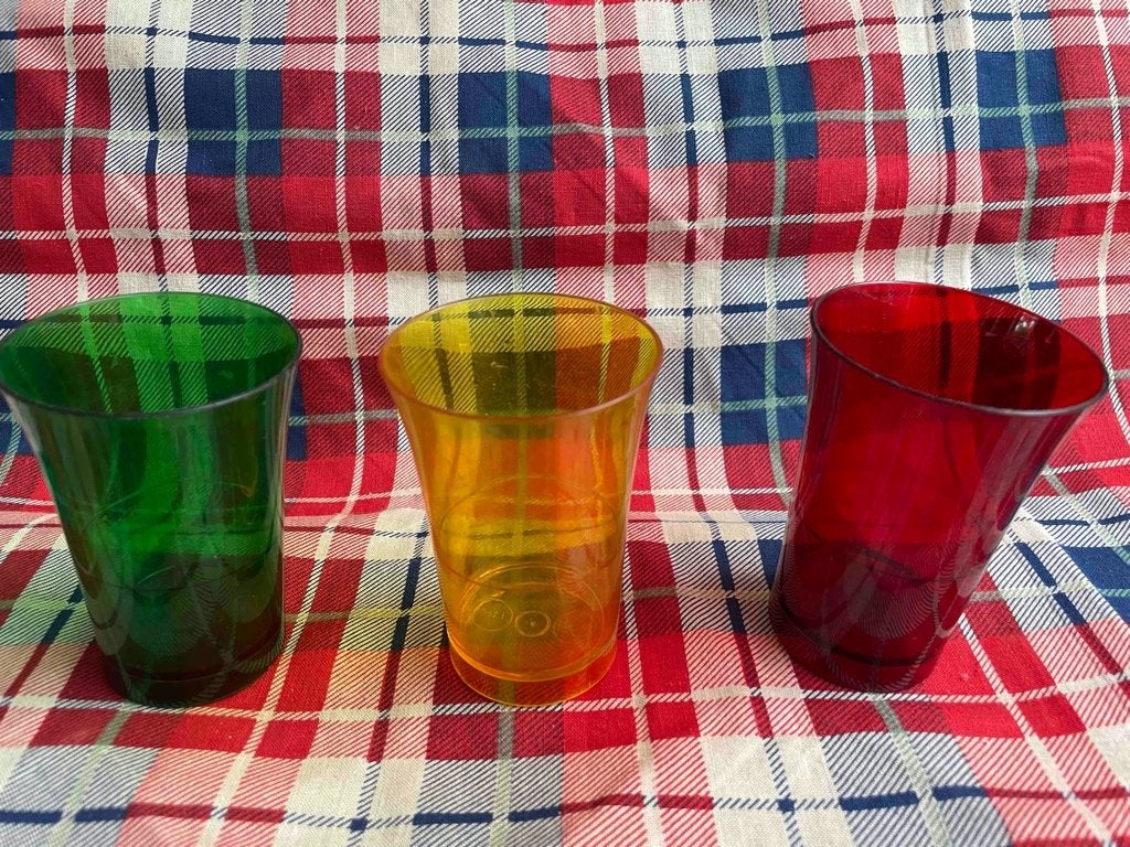 3 vintage Mepal glaasjes., Ophalen of Verzenden, Gebruikt